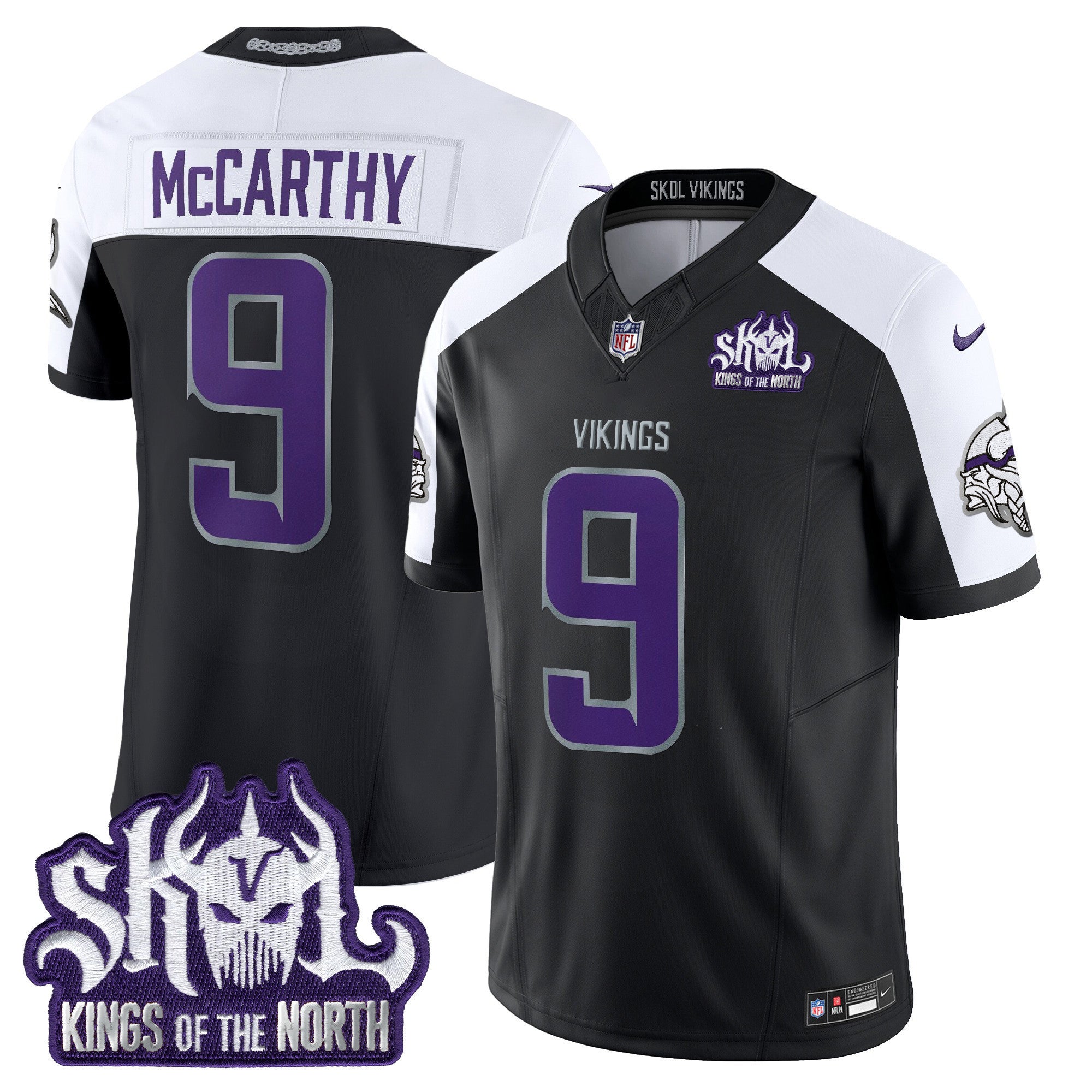 Men's Minnesota Vikings 2024 Winter Warrior Skol Patch Vapor Limited Jersey - All Stitched