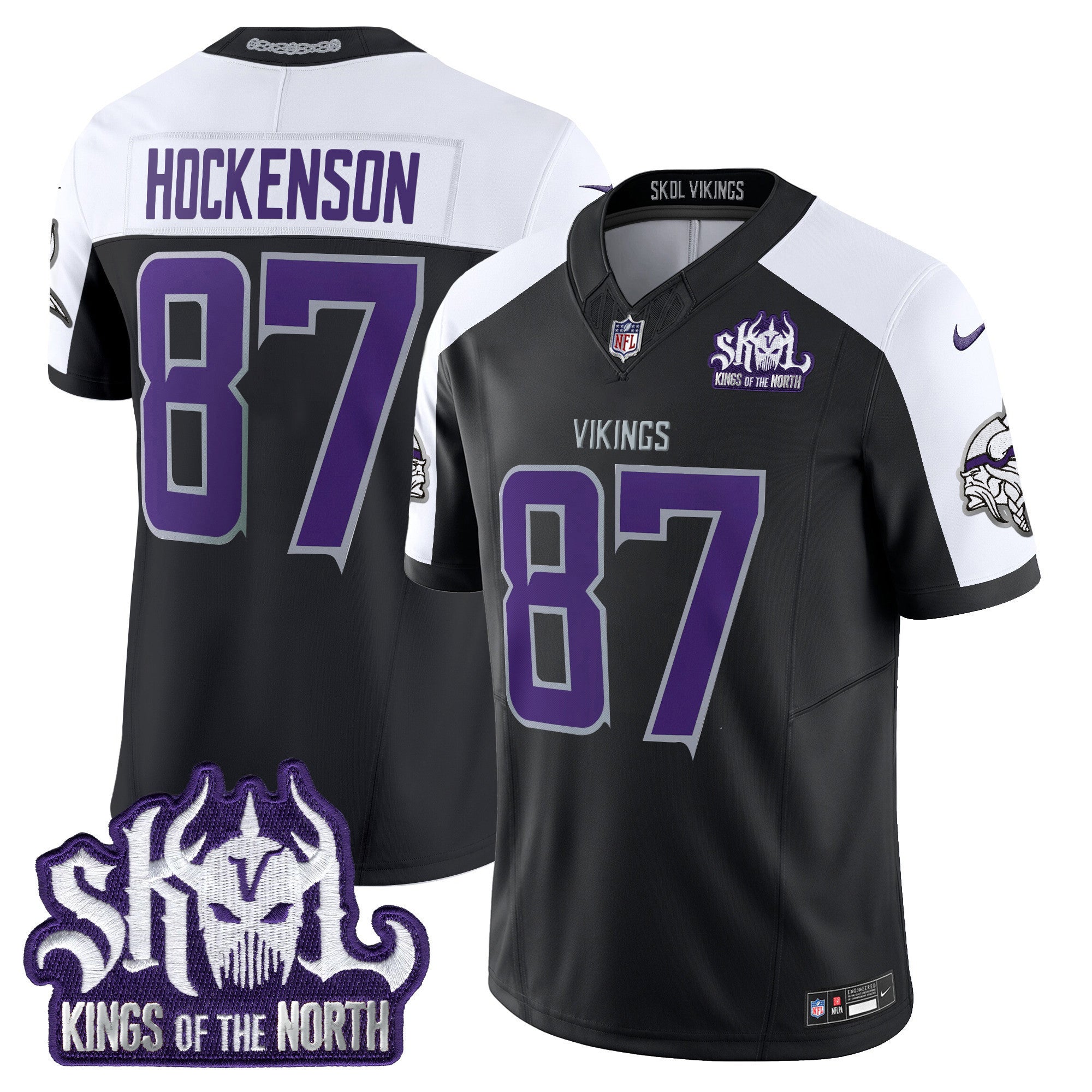 Men's Minnesota Vikings 2024 Winter Warrior Skol Patch Vapor Limited Jersey - All Stitched