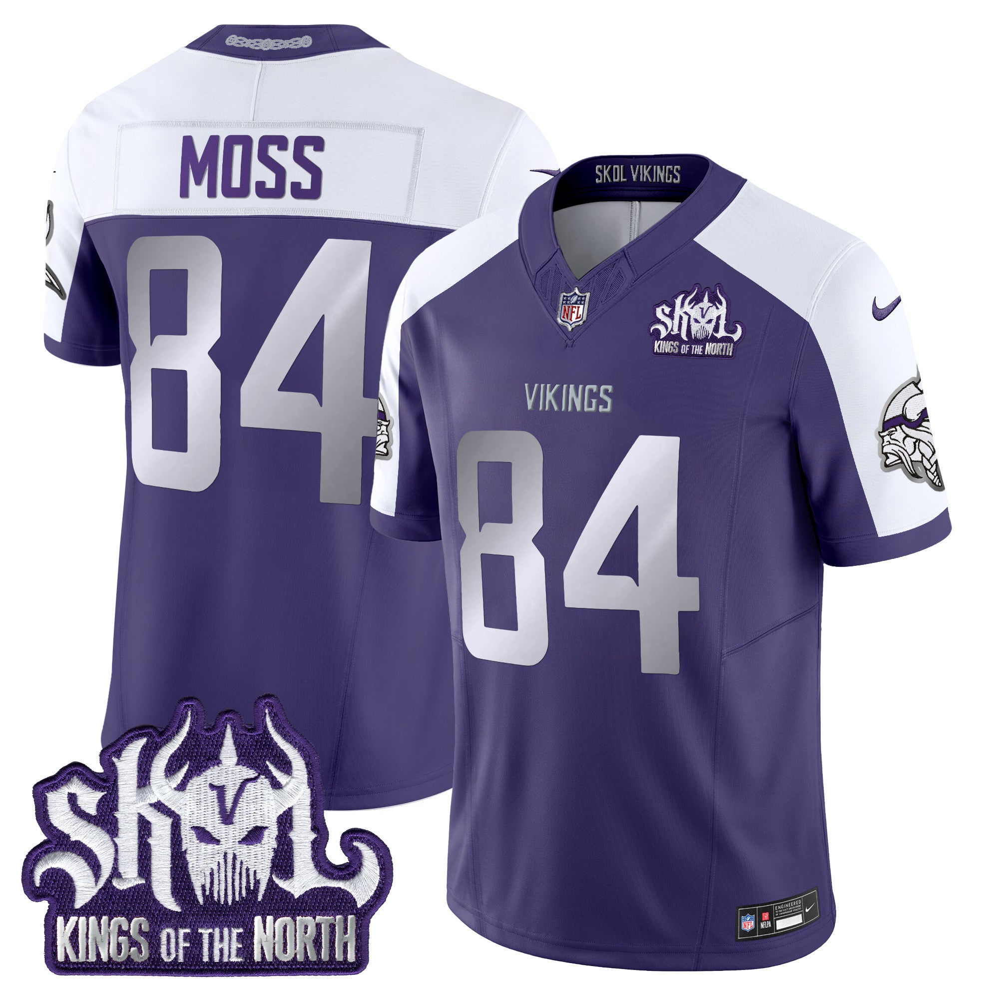 Men's Minnesota Vikings 2024 Winter Warrior Skol Patch Vapor Limited Jersey - All Stitched