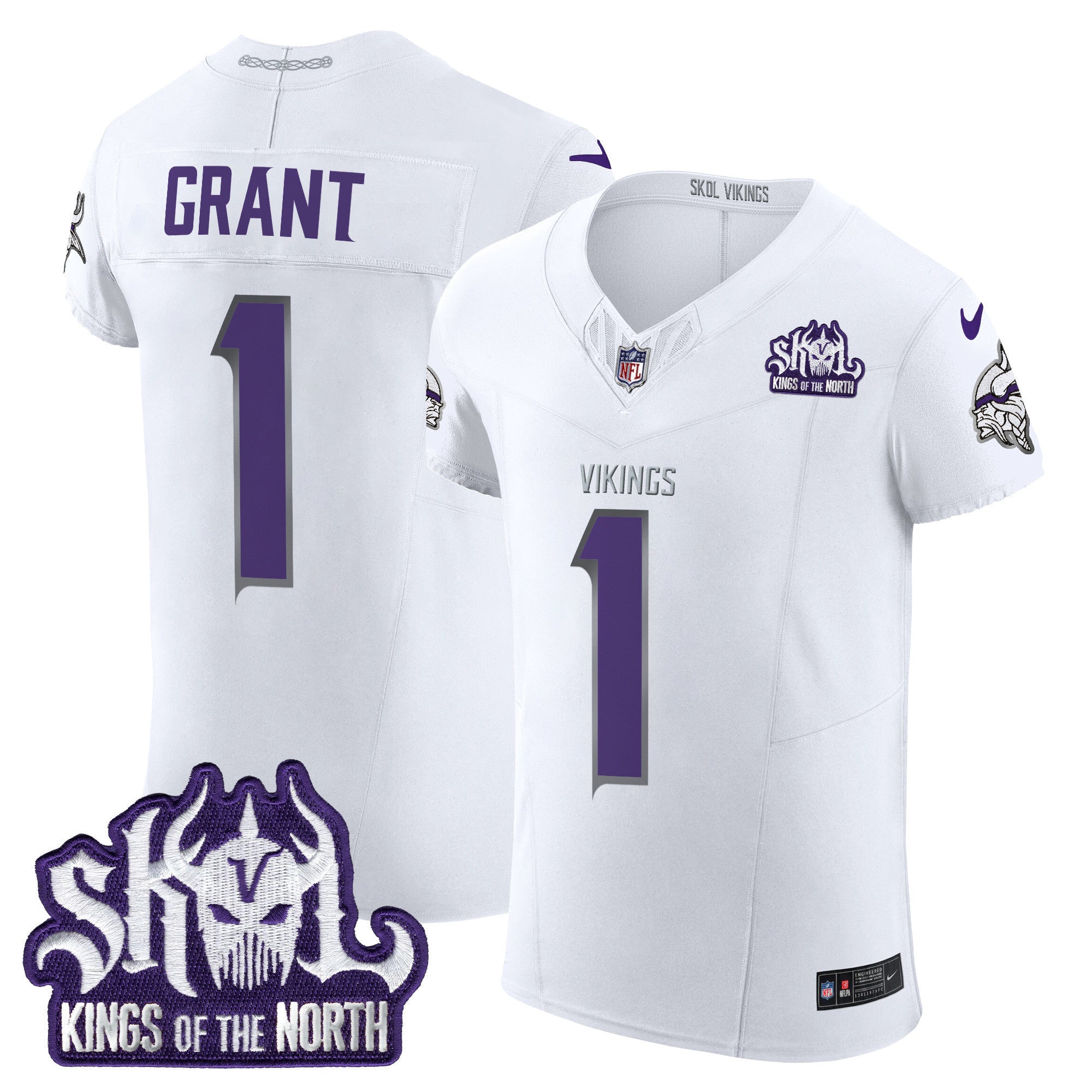 Men's Minnesota Vikings 2024 Winter Warrior Skol Patch Vapor Elite Jersey - All Stitched