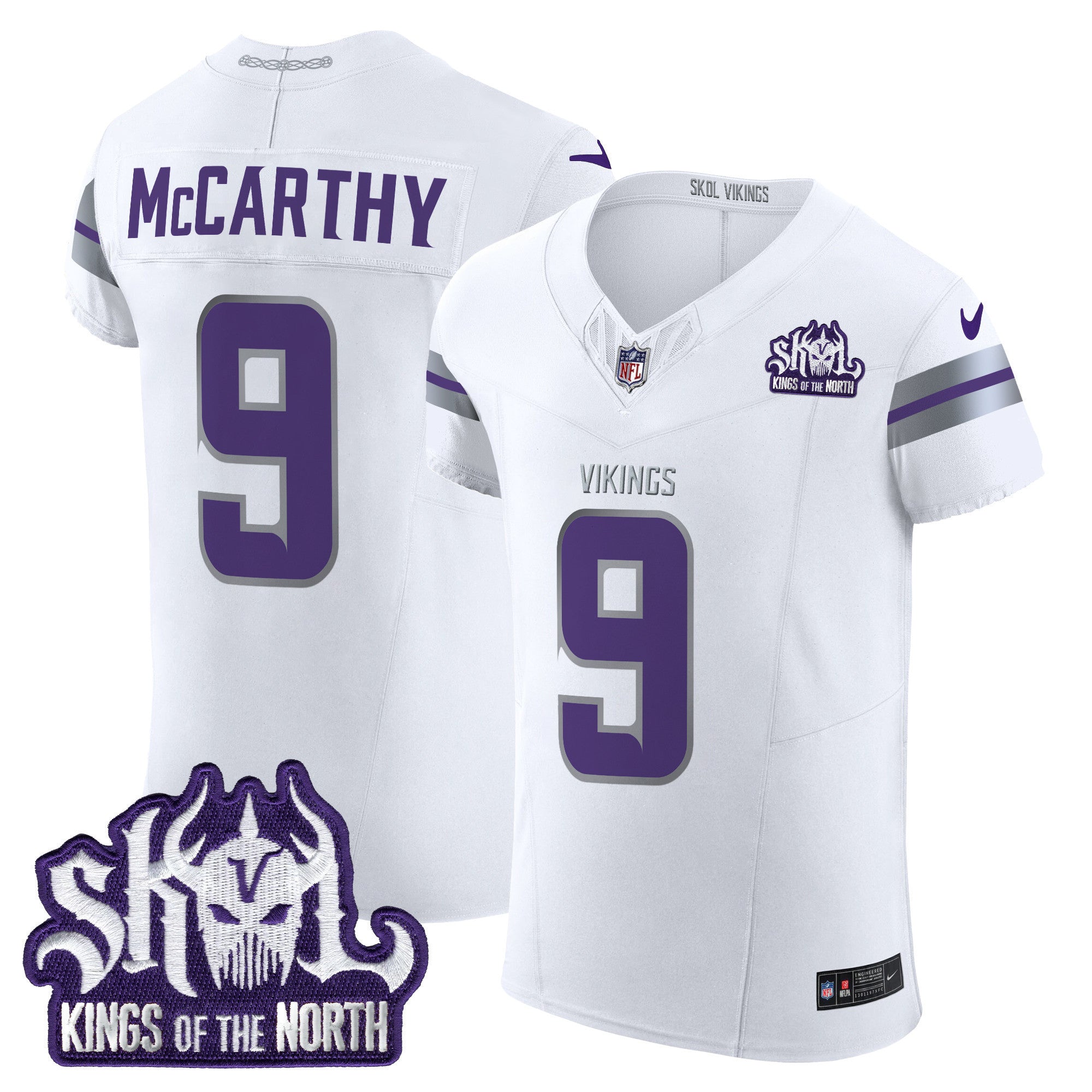 Men's Minnesota Vikings 2024 Winter Warrior Skol Patch Vapor Elite Jersey - All Stitched