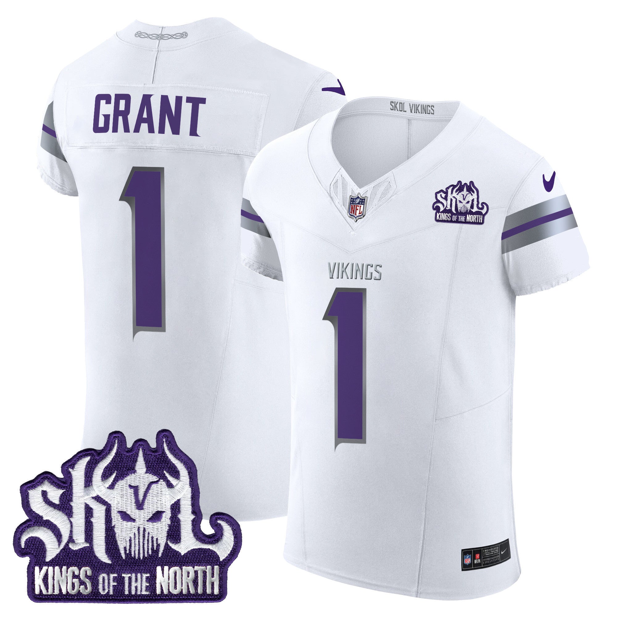 Men's Minnesota Vikings 2024 Winter Warrior Skol Patch Vapor Elite Jersey - All Stitched
