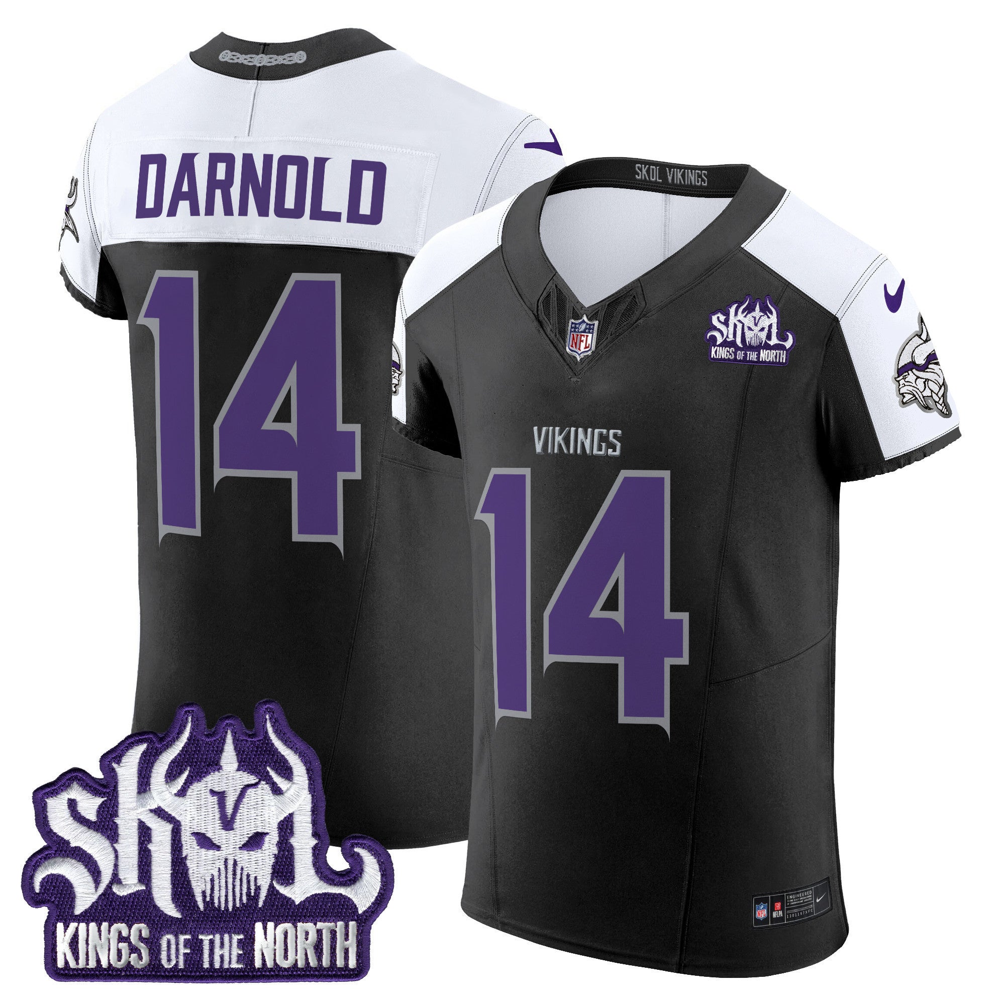 Men's Minnesota Vikings 2024 Winter Warrior Skol Patch Vapor Elite Jersey - All Stitched