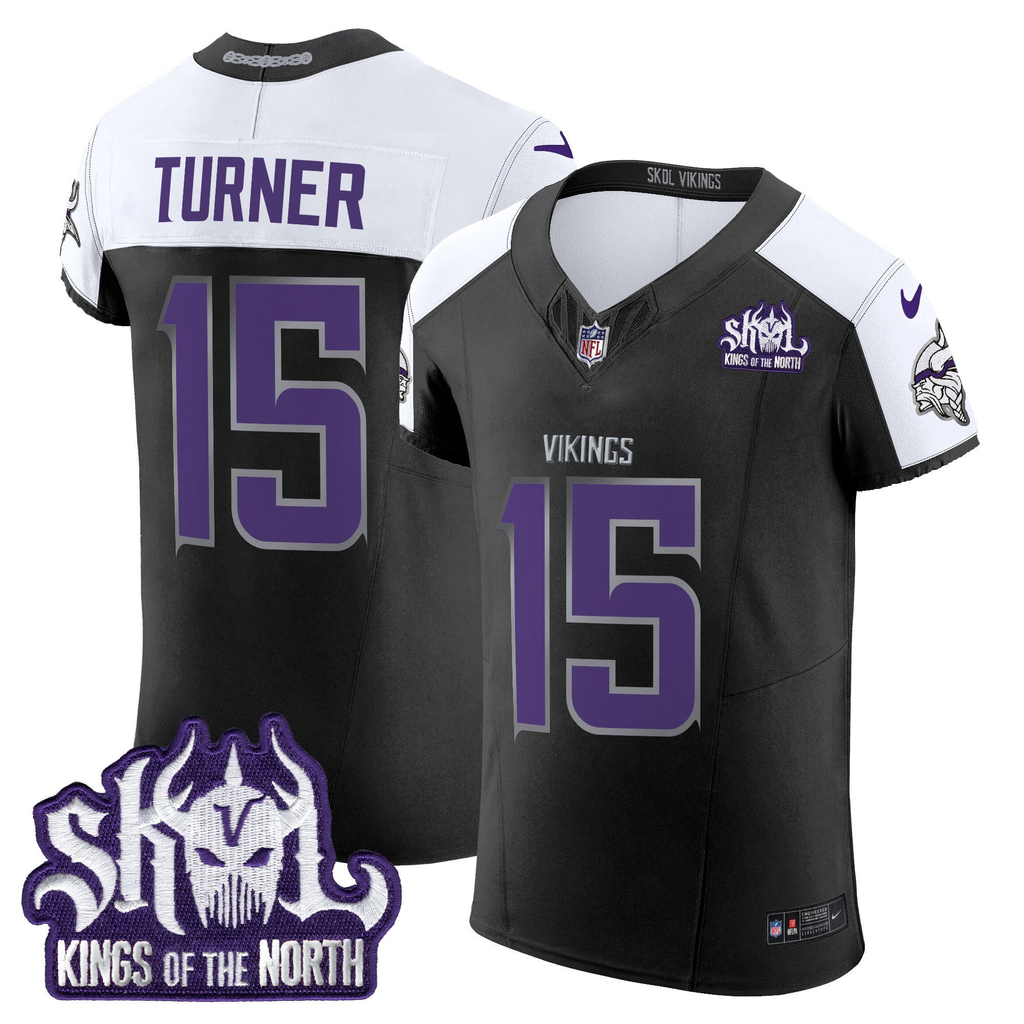 Men's Minnesota Vikings 2024 Winter Warrior Skol Patch Vapor Elite Jersey - All Stitched