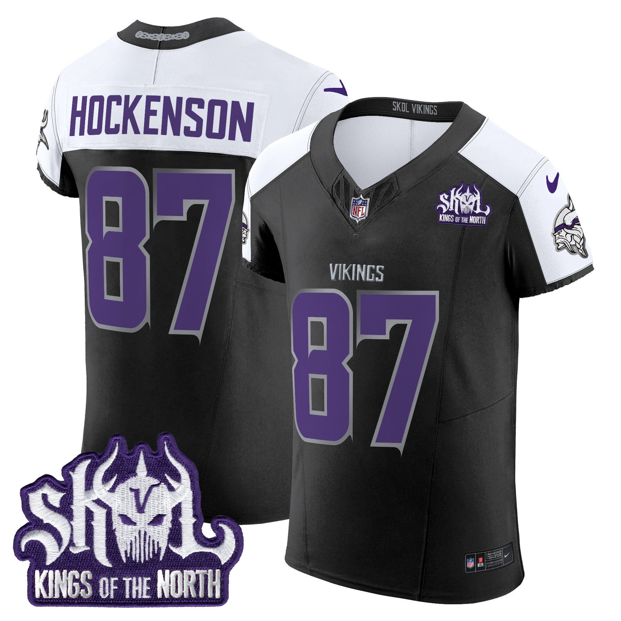 Men's Minnesota Vikings 2024 Winter Warrior Skol Patch Vapor Elite Jersey - All Stitched
