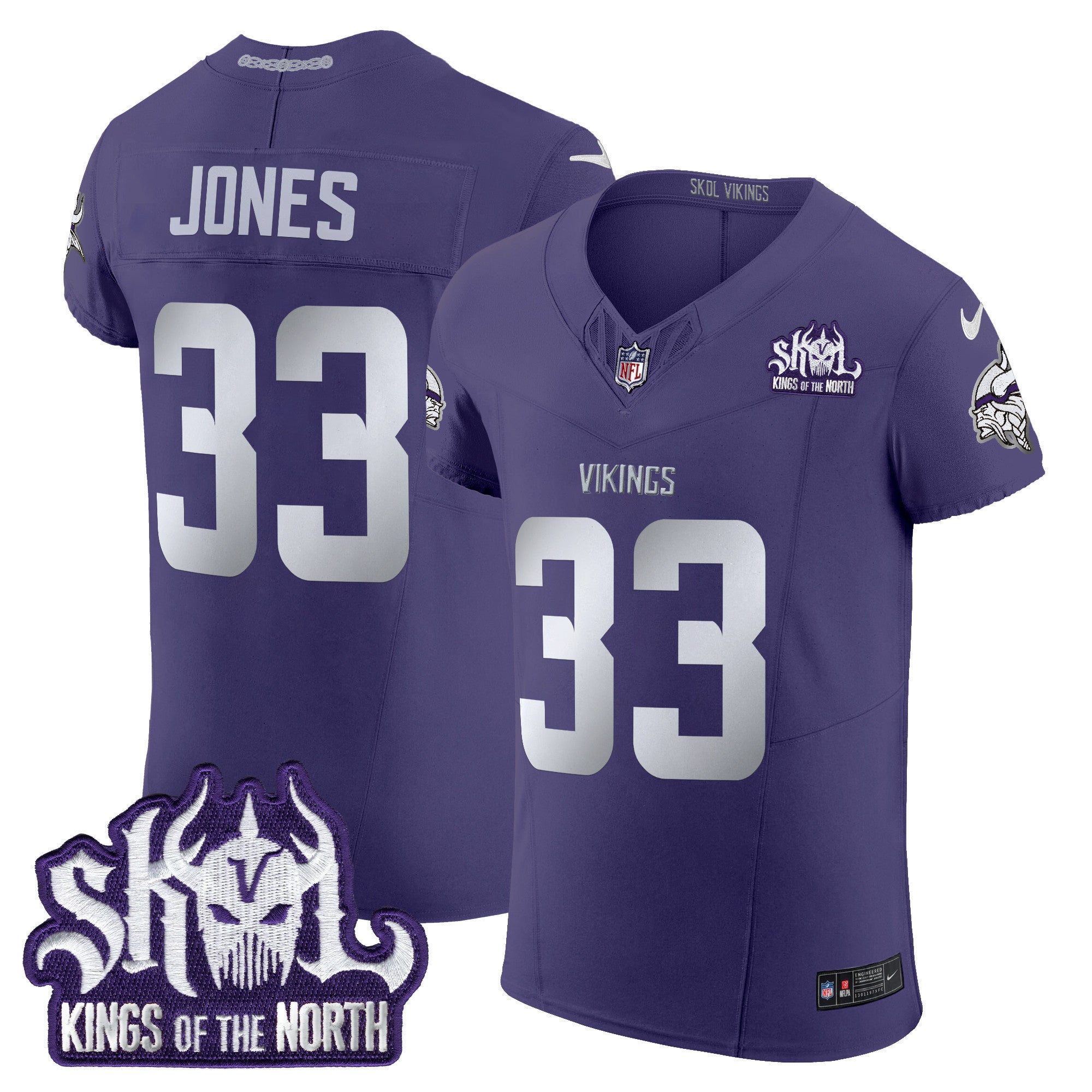Men's Minnesota Vikings 2024 Winter Warrior Skol Patch Vapor Elite Jersey - All Stitched