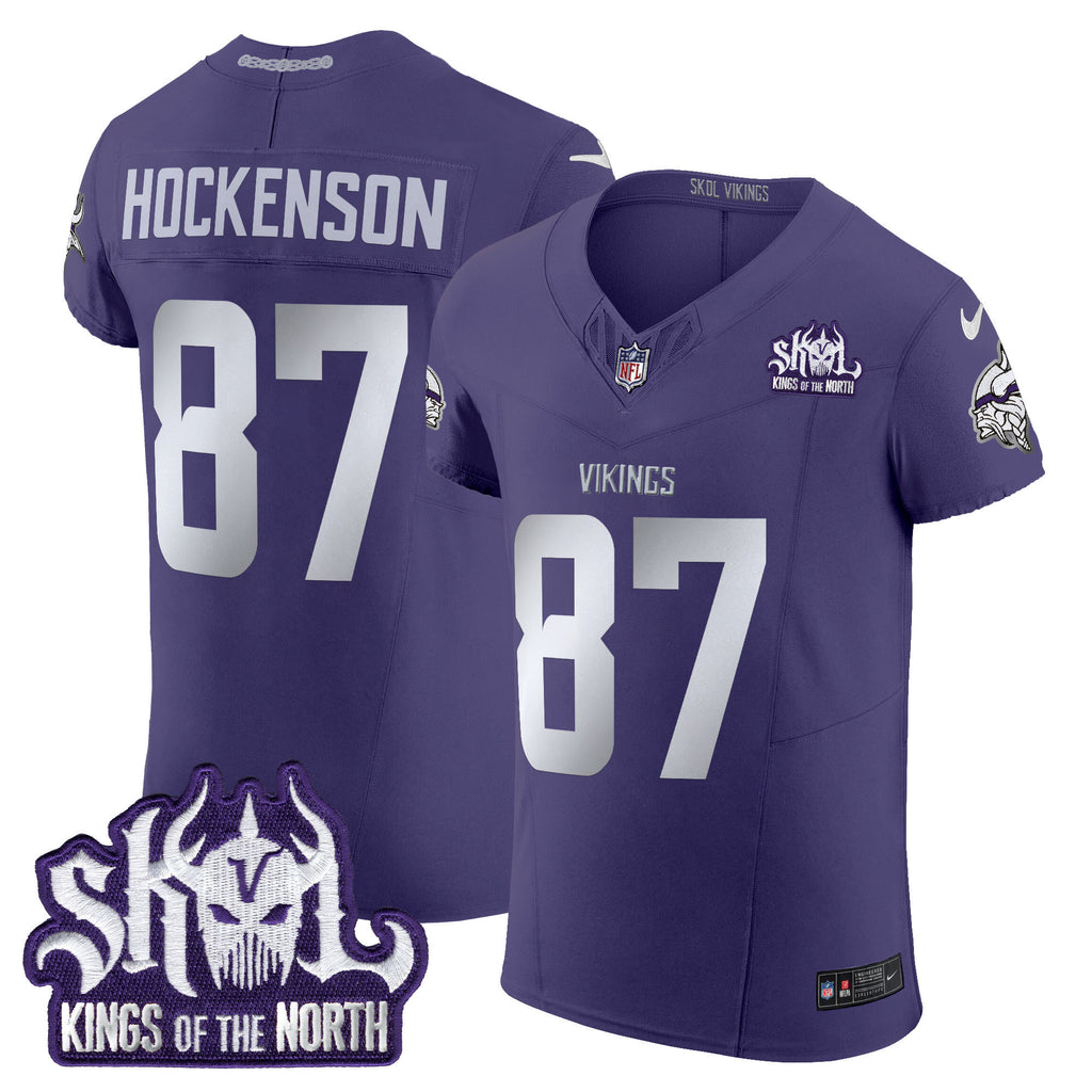 Men's Minnesota Vikings 2024 Winter Warrior Skol Patch Vapor Elite Jersey - All Stitched