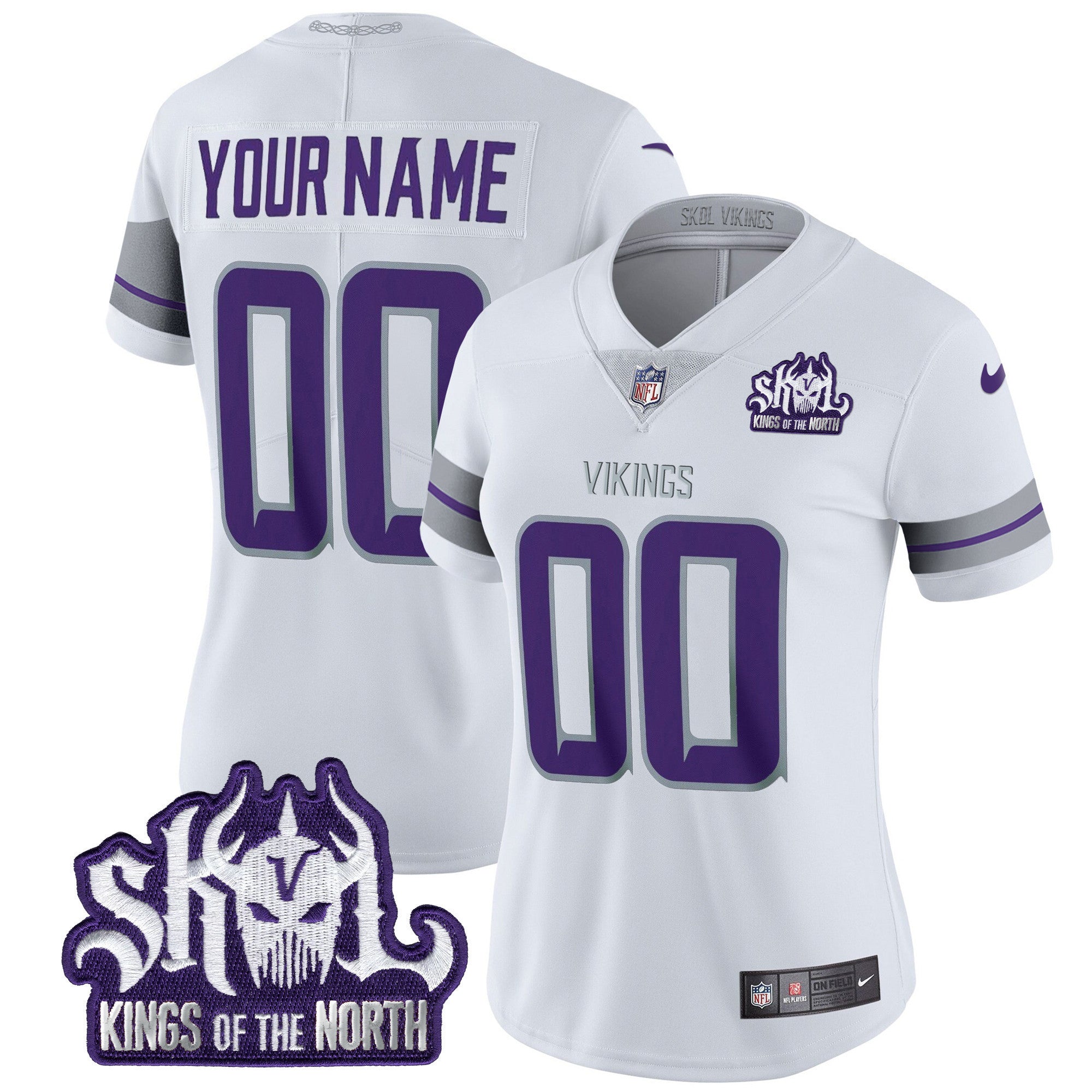 Minnesota Vikings 2025 Winter Warrior Skol Patch Vapor Limited Custom Jersey - All Stitched