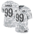 Aaron Donald Los Angeles Rams 2024 Salute to Service Vapor Limited Jersey - Arctic Camo - All Stitched