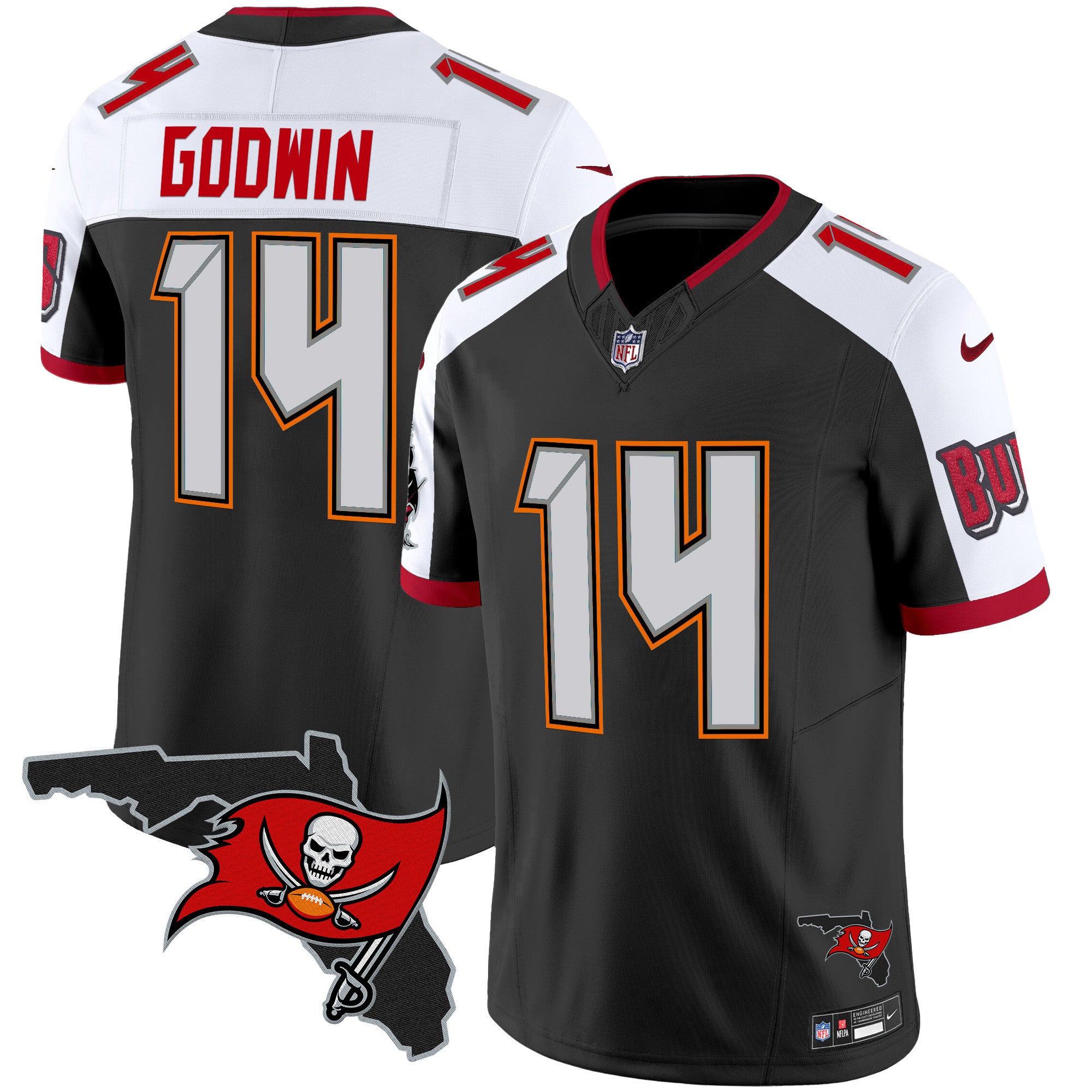 Men's Buccaneers Florida Patch Vapor Limited Jersey V2 - All Stitched