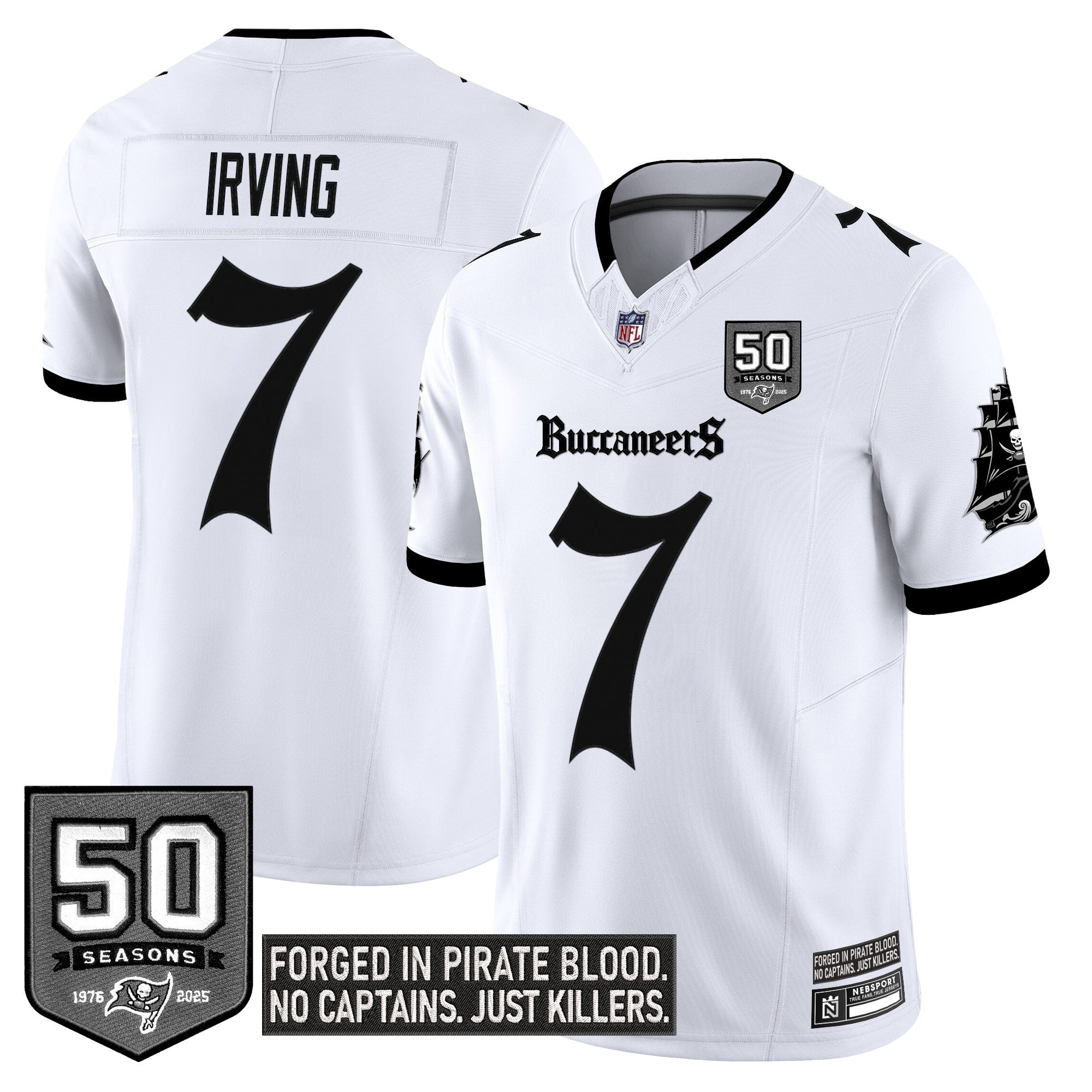 Men's Tampa Bay Buccaneers 'Gothic Pirate Shadows Edition' Limited Jersey - All Stitched