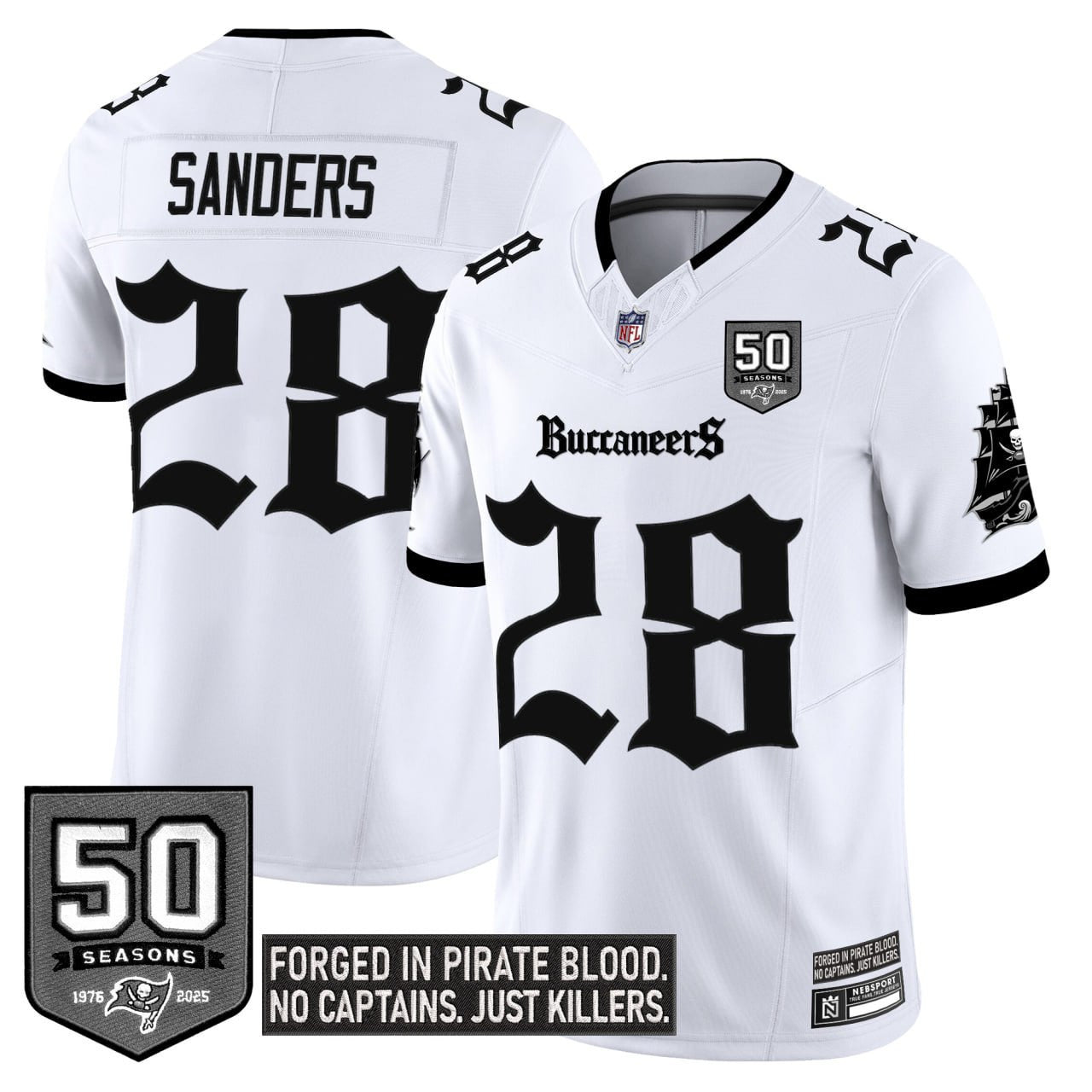 Men's Tampa Bay Buccaneers 'Gothic Pirate Shadows Edition' Limited Jersey - All Stitched