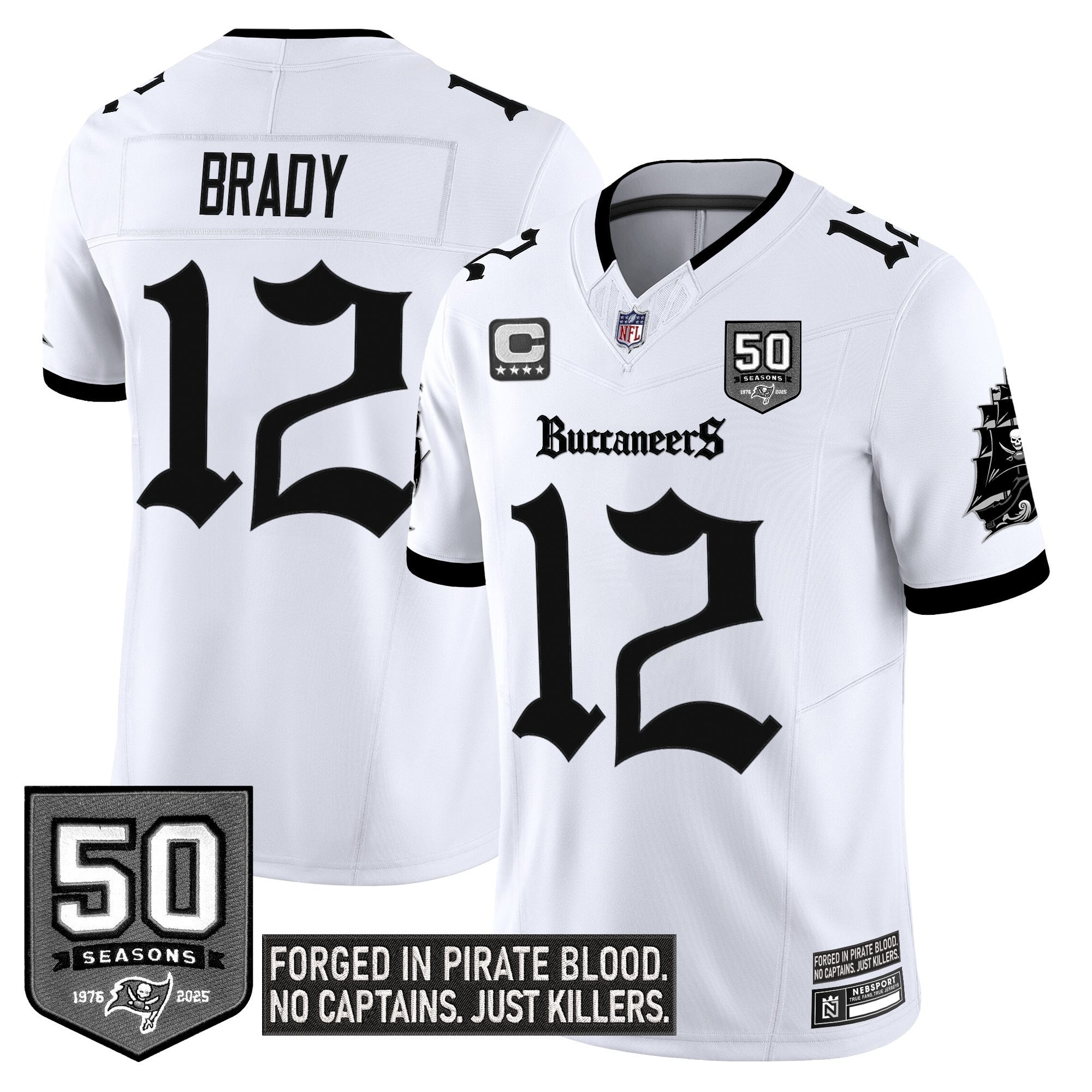 Men's Tampa Bay Buccaneers 'Gothic Pirate Shadows Edition' Limited Jersey - All Stitched