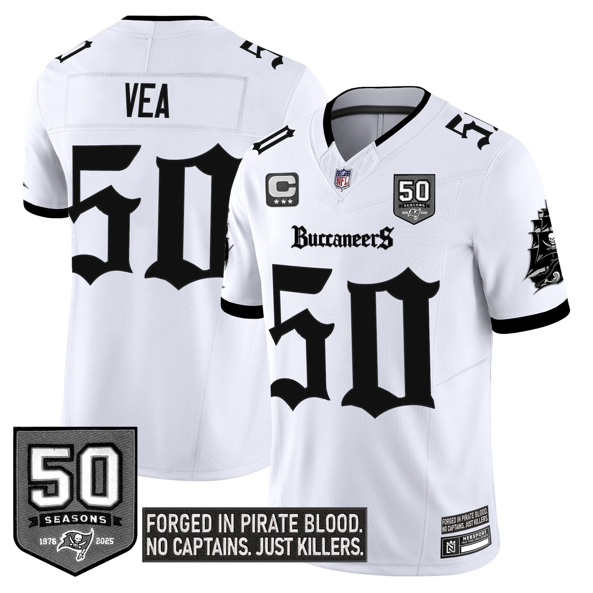 Men's Tampa Bay Buccaneers 'Gothic Pirate Shadows Edition' Limited Jersey - All Stitched