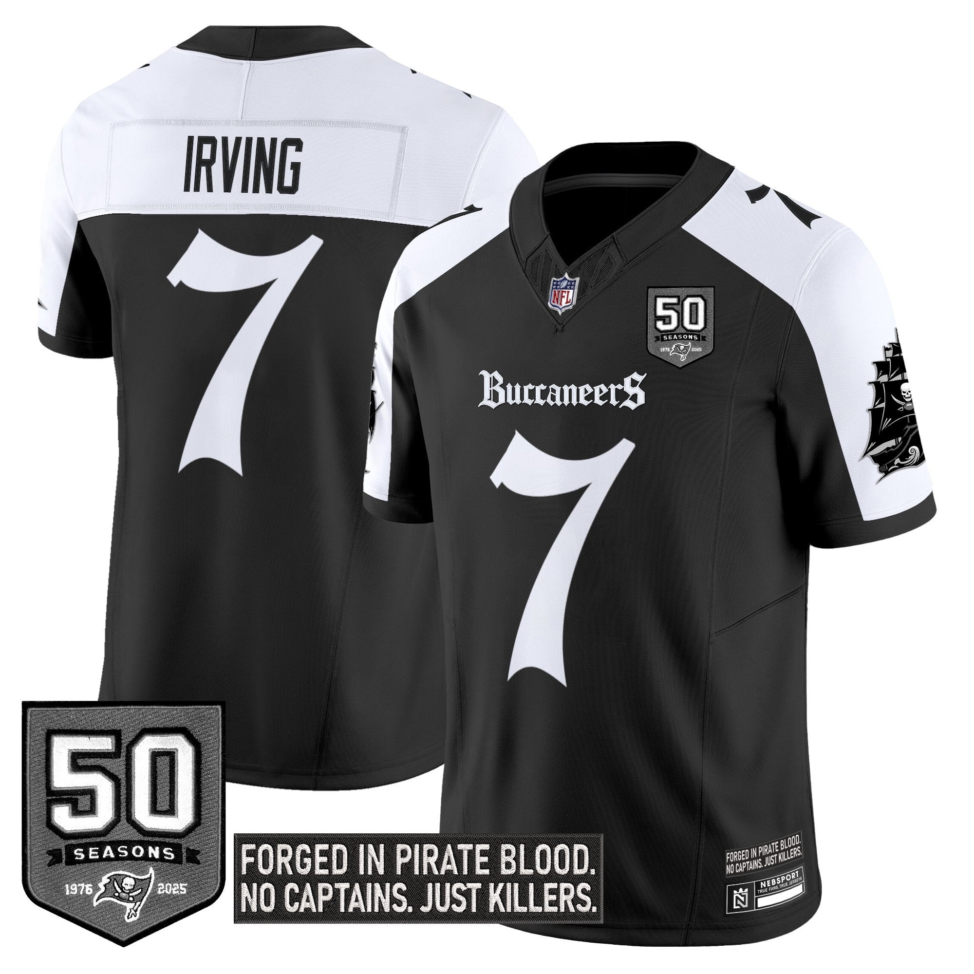Men's Tampa Bay Buccaneers 'Gothic Pirate Shadows Edition' Limited Jersey - All Stitched