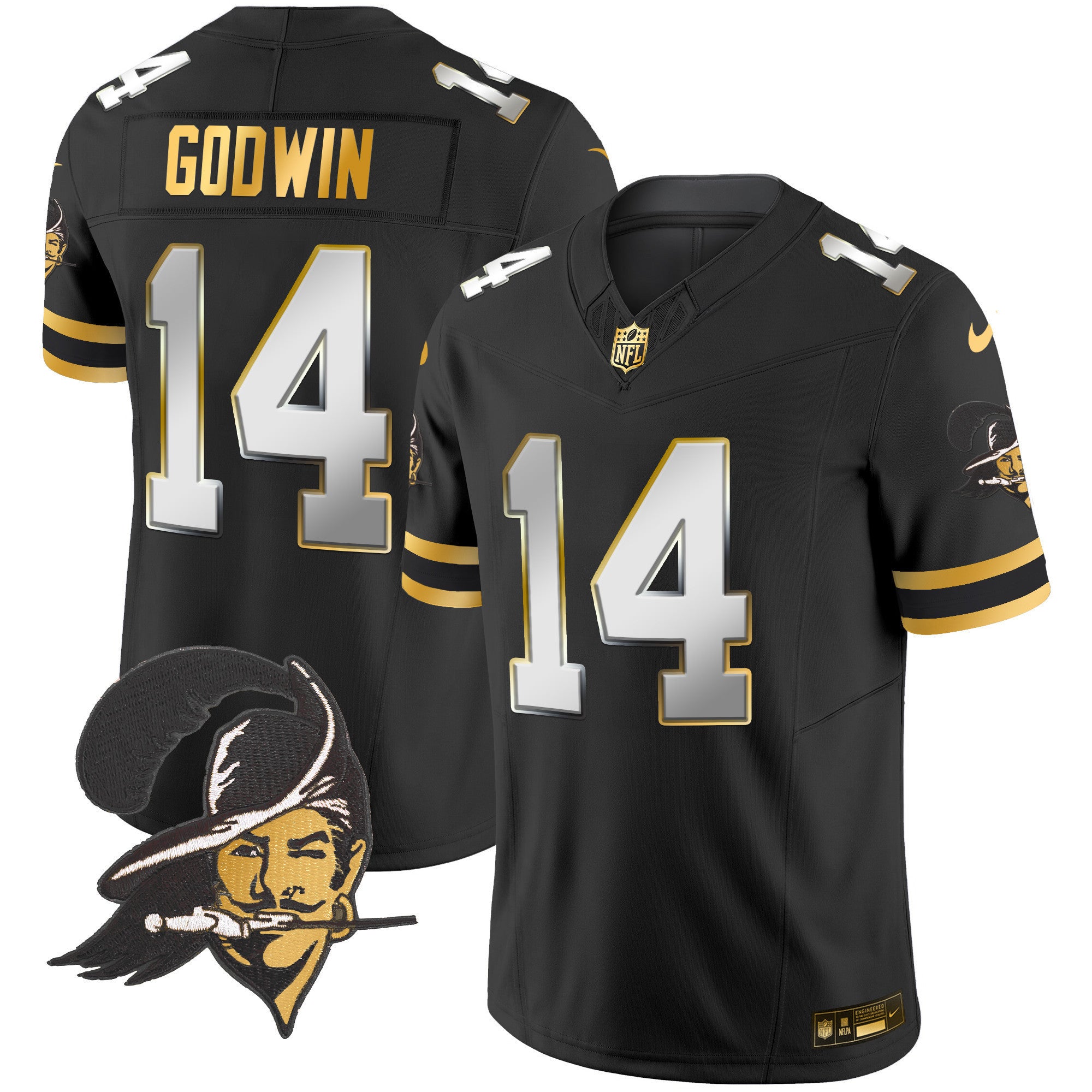 Men's Buccaneers Throwback Gold Vapor Limited Jersey - All Stitched