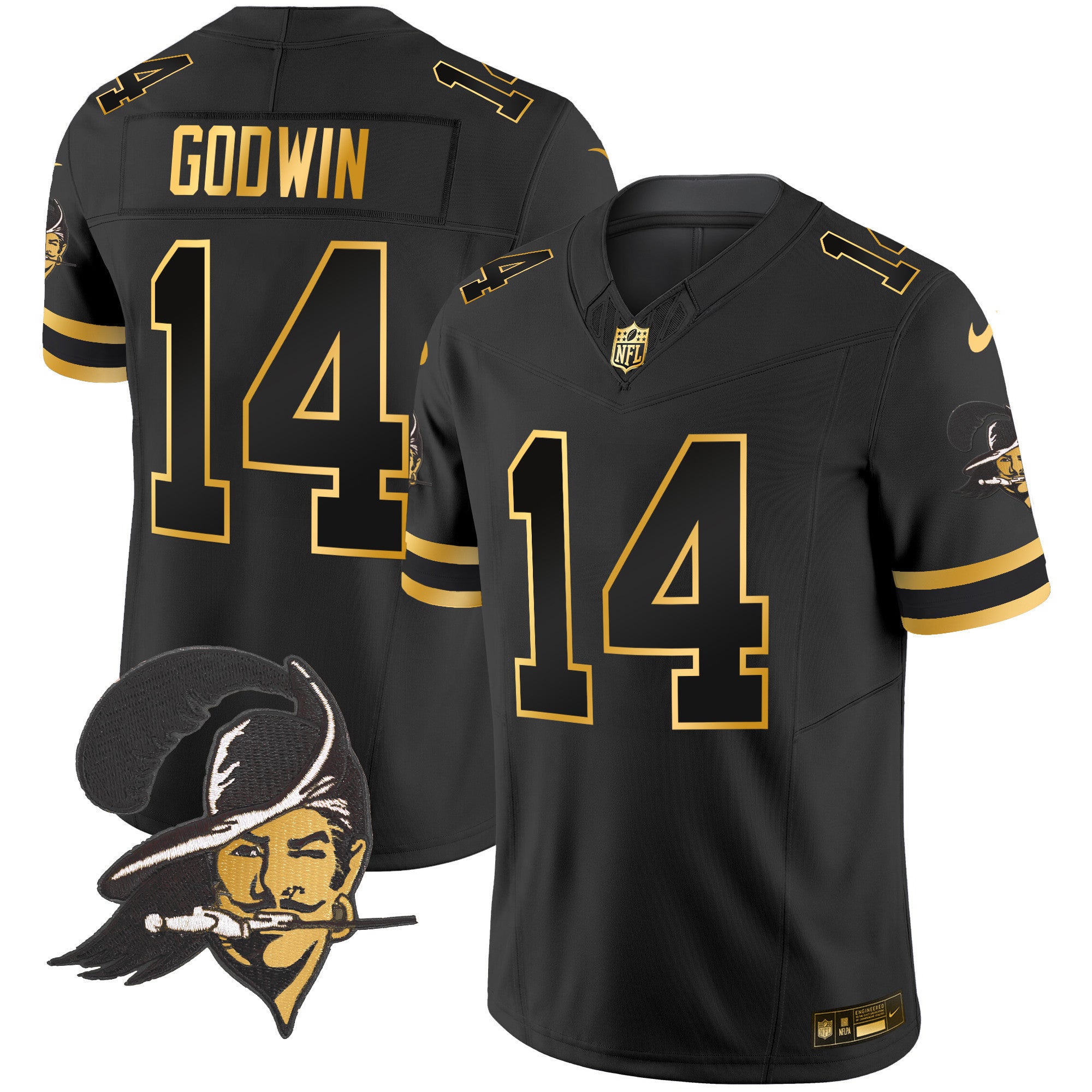 Men's Buccaneers Throwback Gold Vapor Limited Jersey - All Stitched