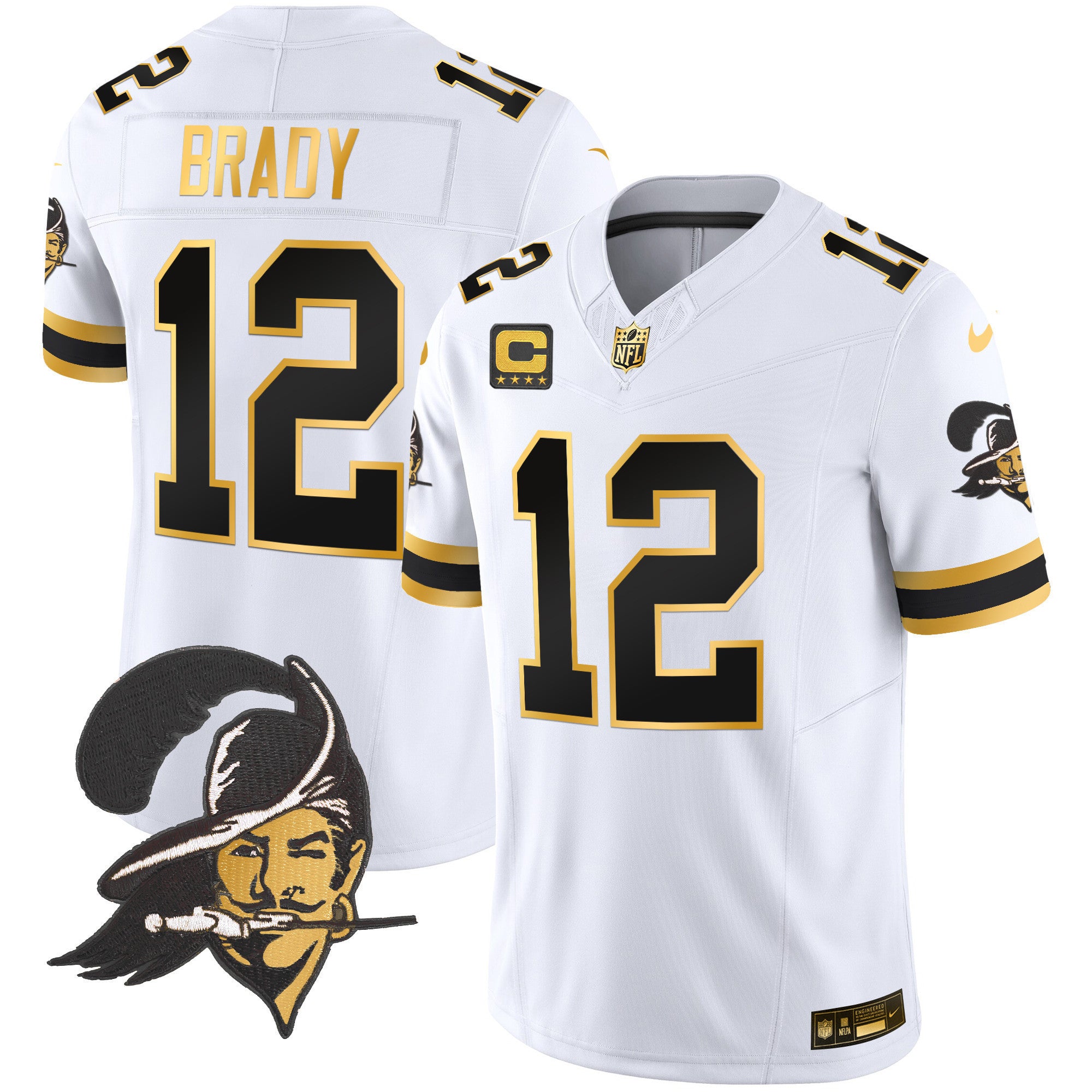 Men's Buccaneers Throwback Gold Vapor Limited Jersey - All Stitched