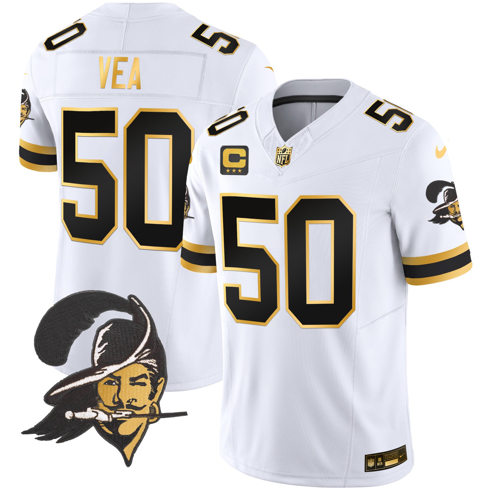 Men's Buccaneers Throwback Gold Vapor Limited Jersey - All Stitched