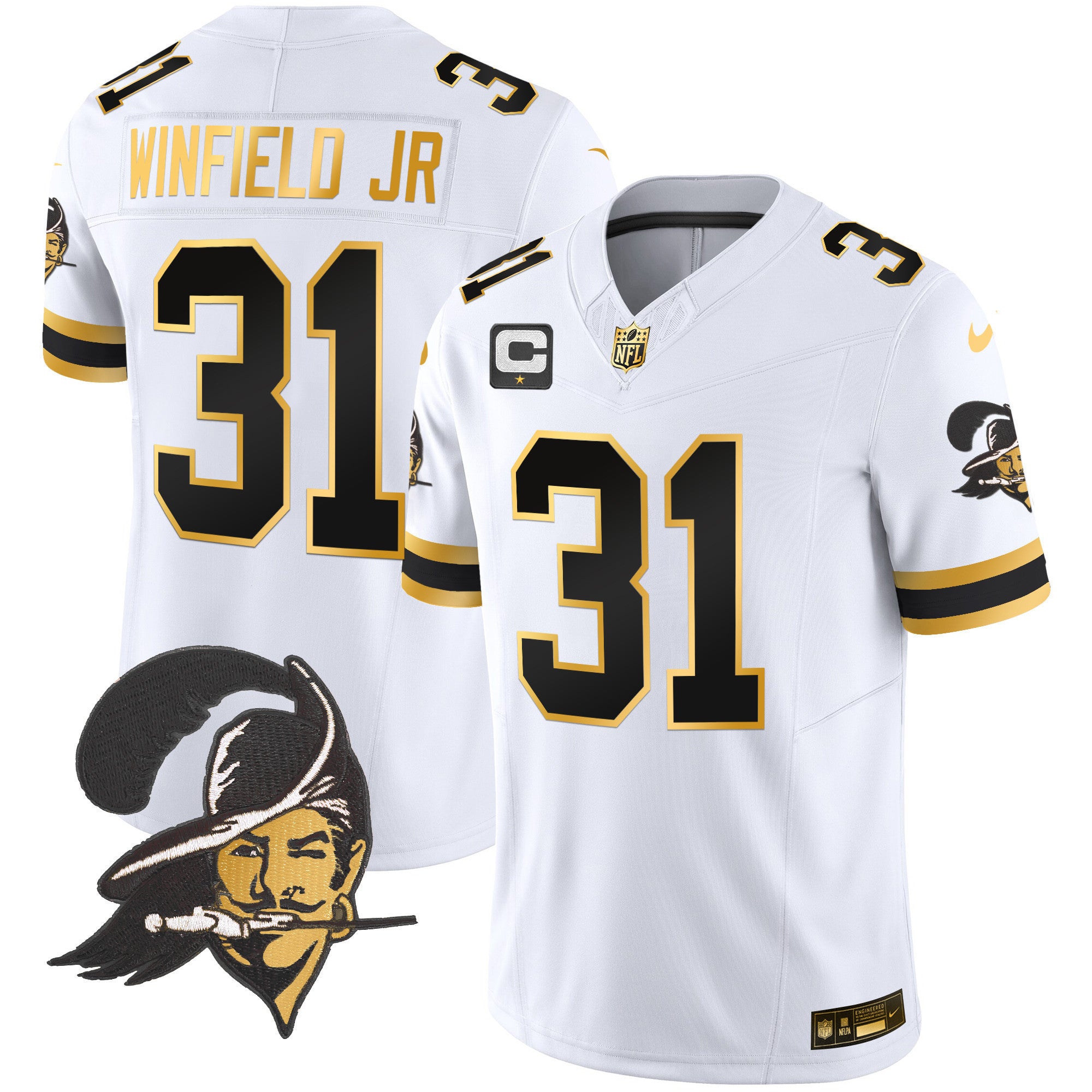 Men's Buccaneers Throwback Gold Vapor Limited Jersey - All Stitched