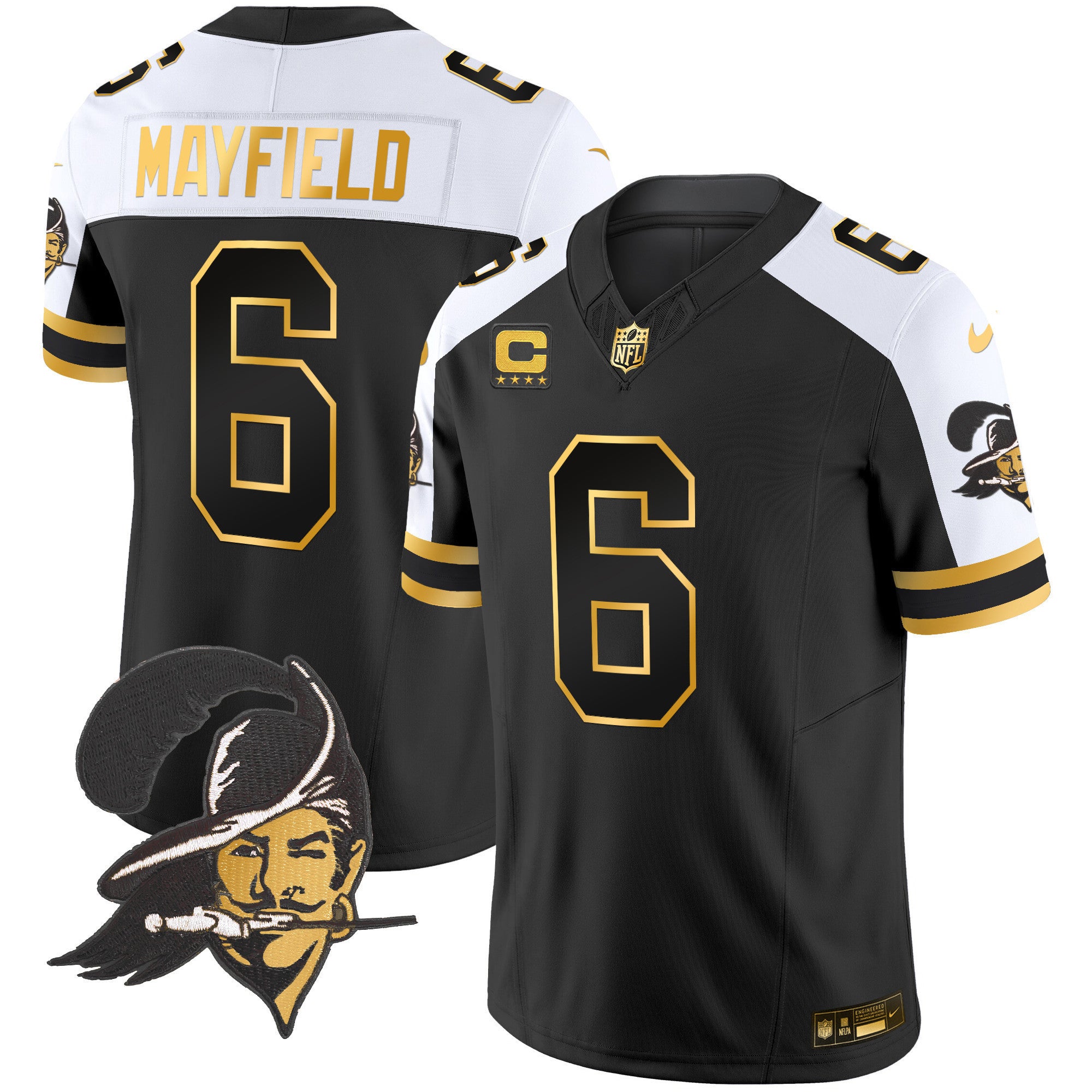 Men's Buccaneers Throwback Gold Vapor Limited Jersey - All Stitched