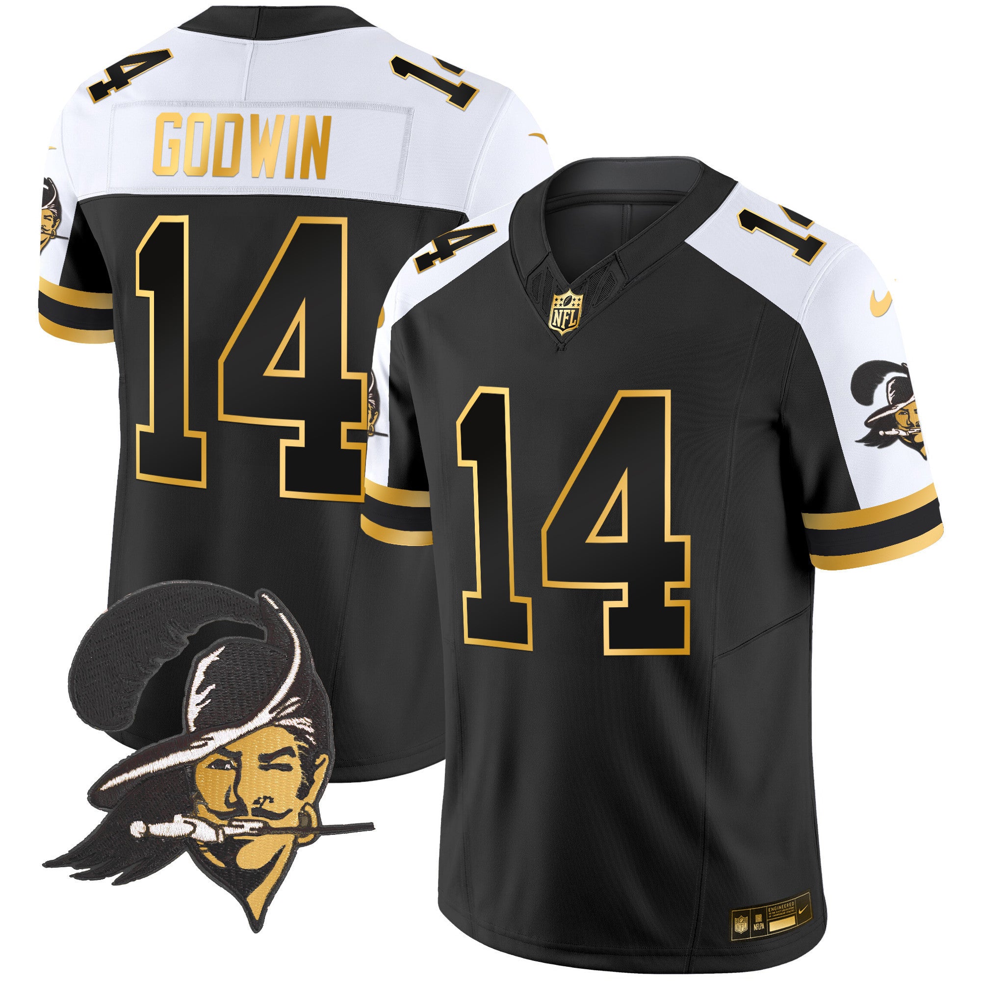 Men's Buccaneers Throwback Gold Vapor Limited Jersey - All Stitched