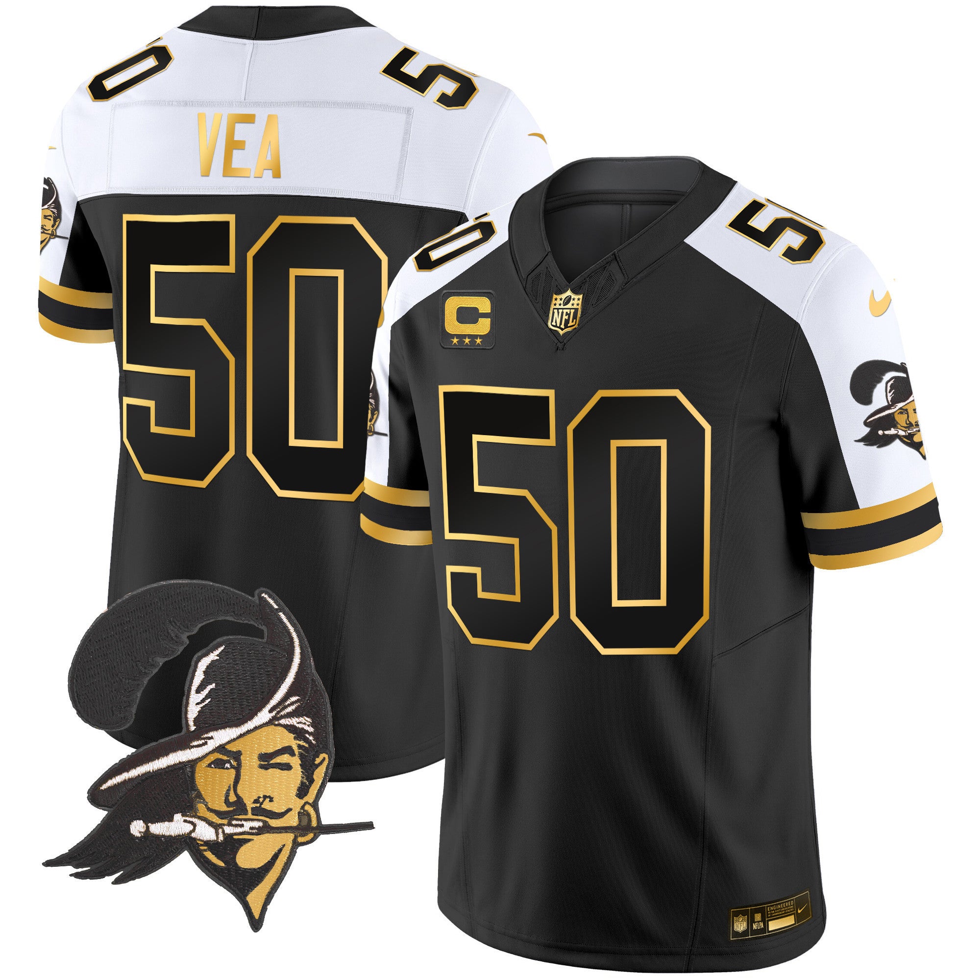 Men's Buccaneers Throwback Gold Vapor Limited Jersey - All Stitched