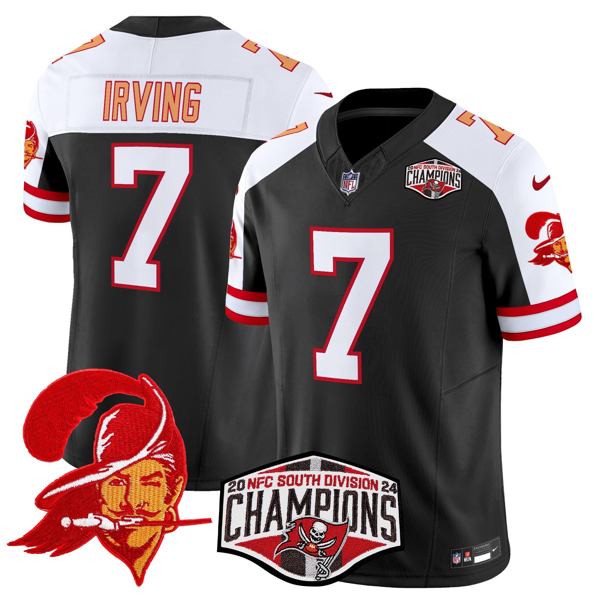 Men's Tampa Bay Buccaneers Throwback 2024 NFC South Division Champions Patch Vapor Limited Jersey - All Stitched