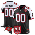 Tampa Bay Buccaneers 50th Season Patch Vapor Limited Custom Jersey - All Stitched
