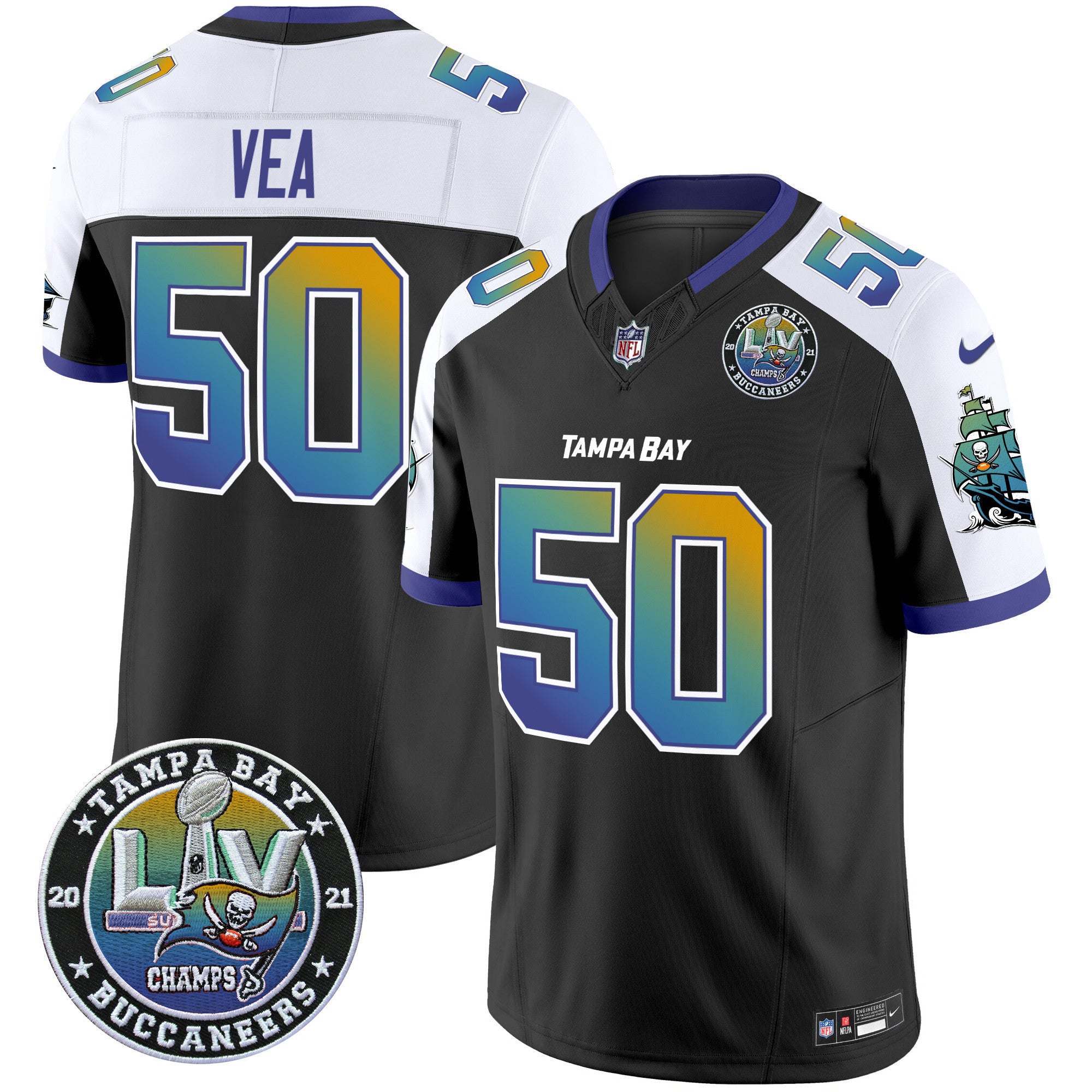 Men's Buccaneers Tampa City Super Bowl LIV Patch Vapor Limited Jersey - All Stitched