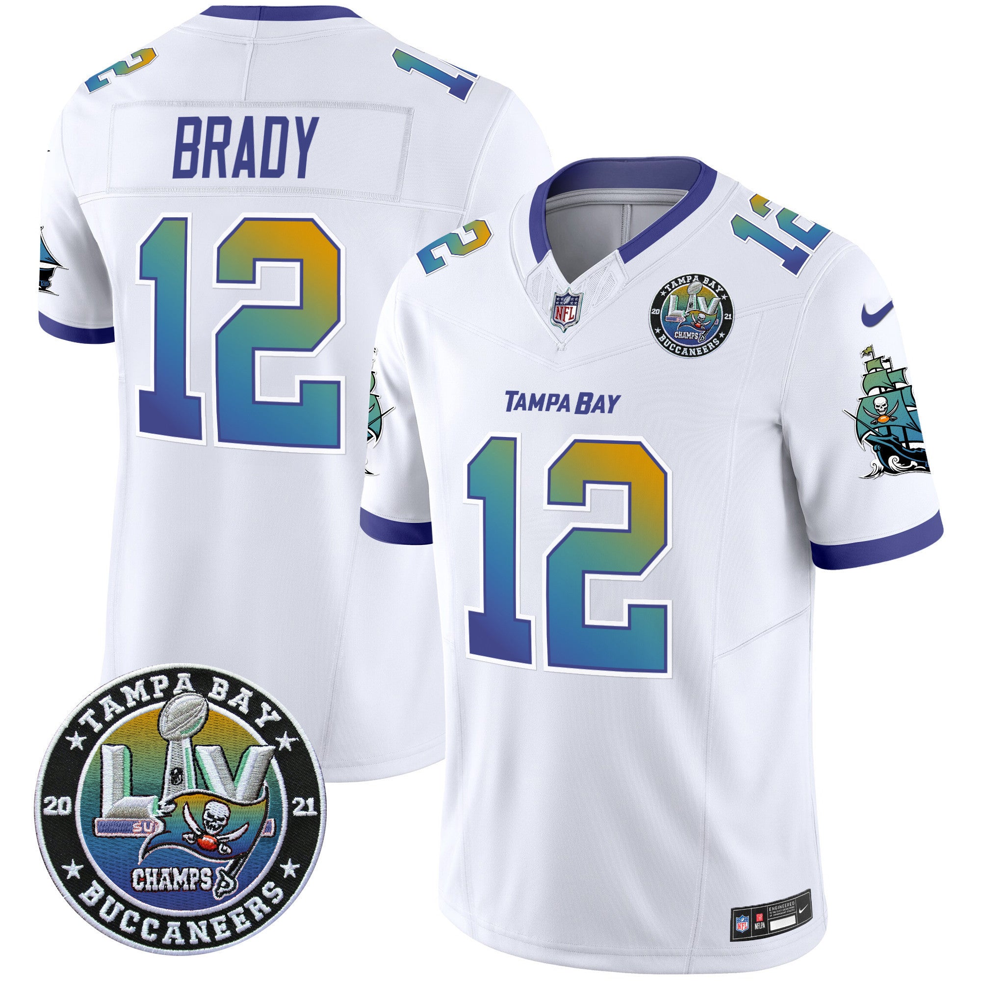 Men's Buccaneers Tampa City Super Bowl LIV Patch Vapor Limited Jersey - All Stitched
