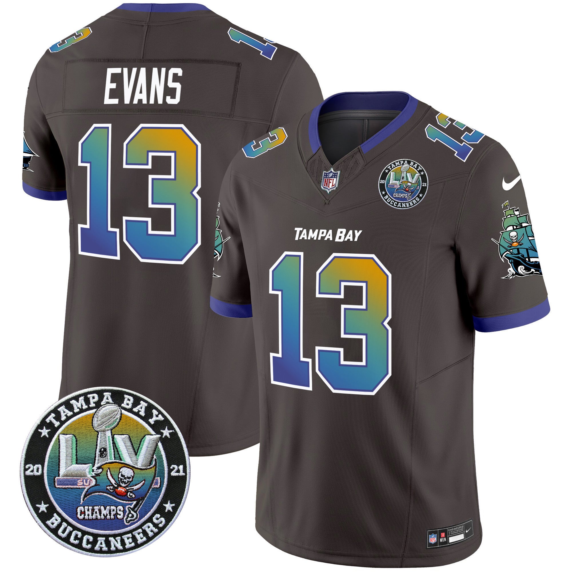 Men's Buccaneers Tampa City Super Bowl LIV Patch Vapor Limited Jersey - All Stitched