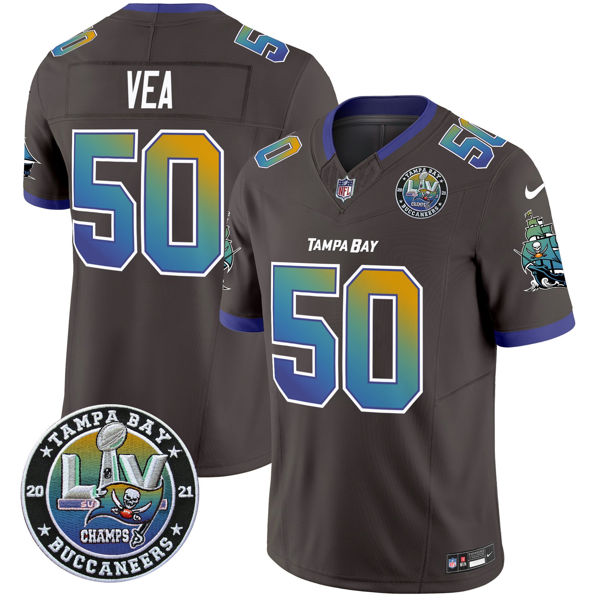 Men's Buccaneers Tampa City Super Bowl LIV Patch Vapor Limited Jersey - All Stitched