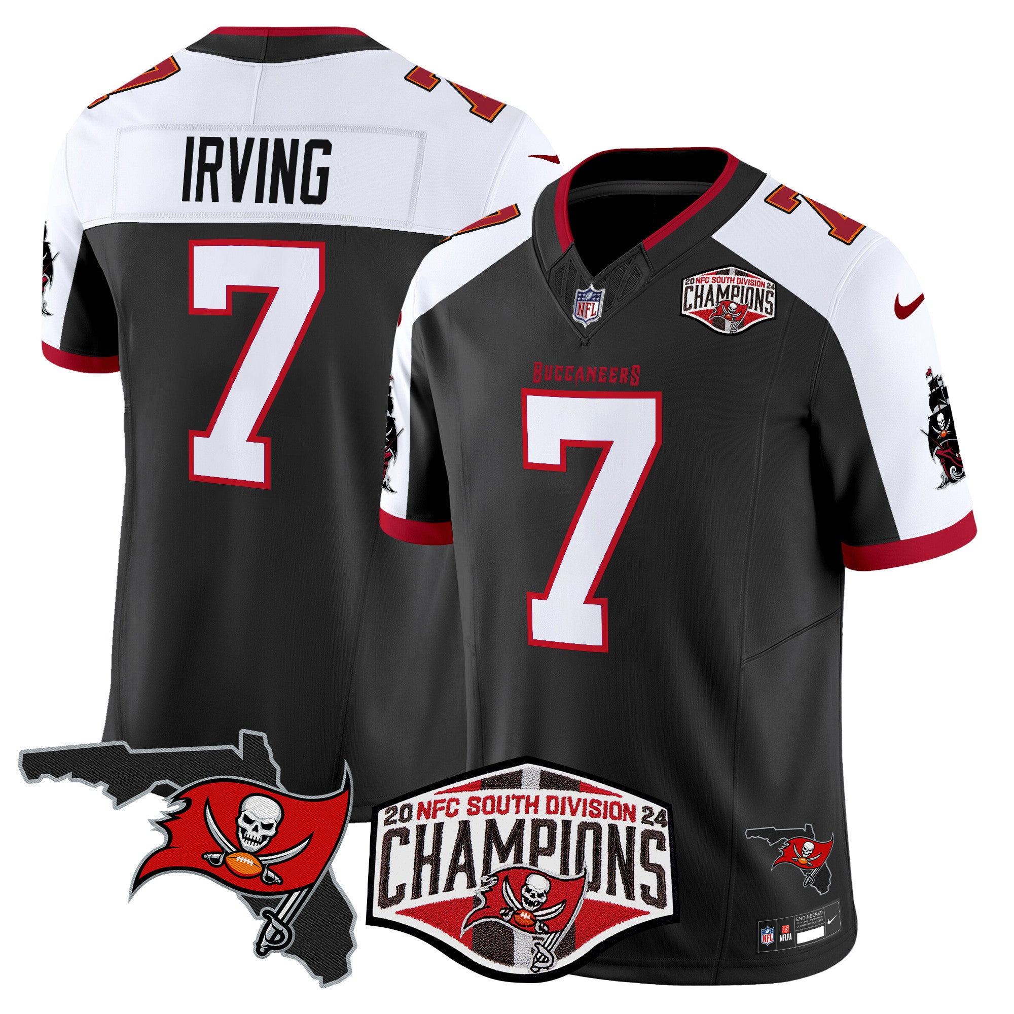 Men's Buccaneers 2024 NFC South Division Champions Patch Vapor Limited Jersey - All Stitched