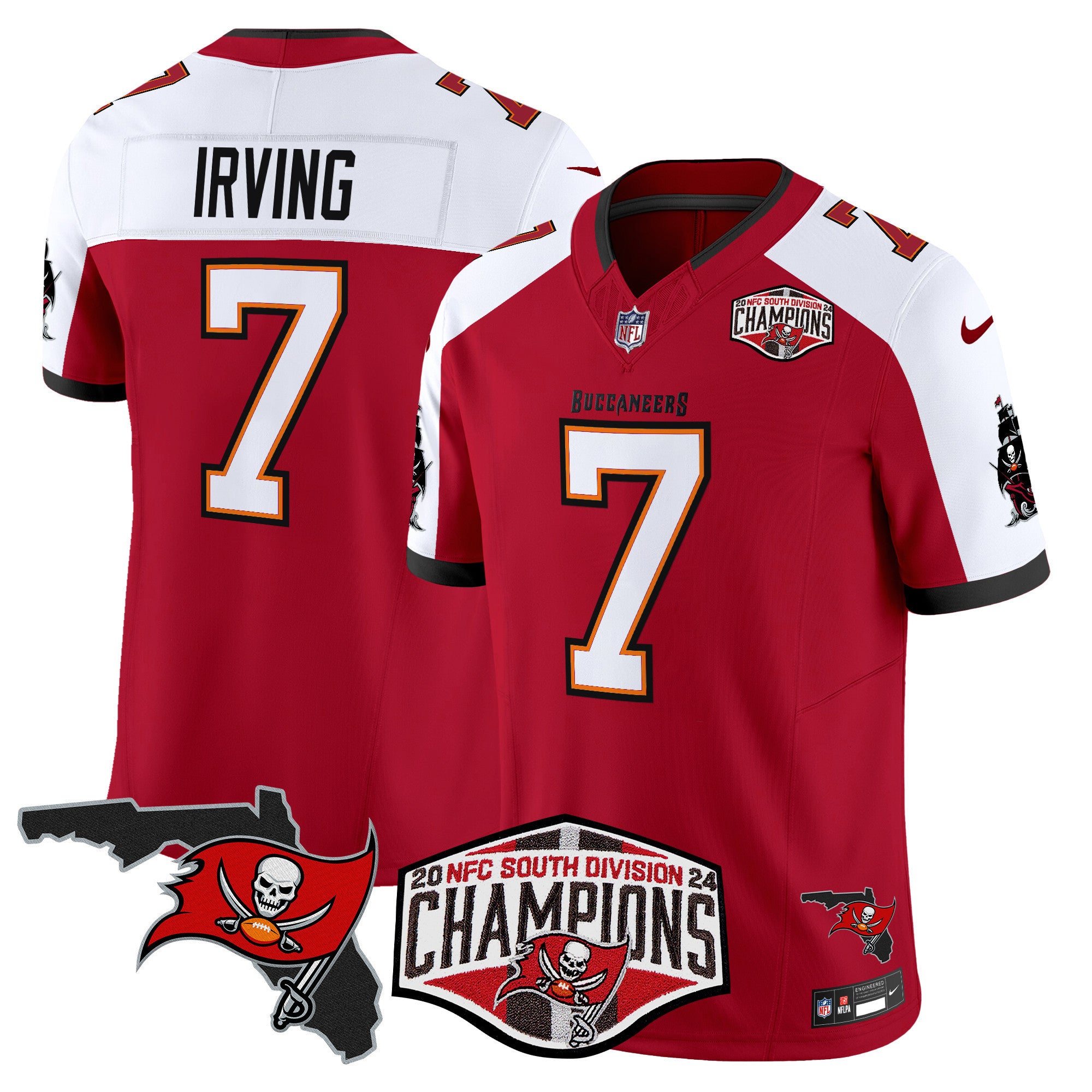 Men's Buccaneers 2024 NFC South Division Champions Patch Vapor Limited Jersey - All Stitched