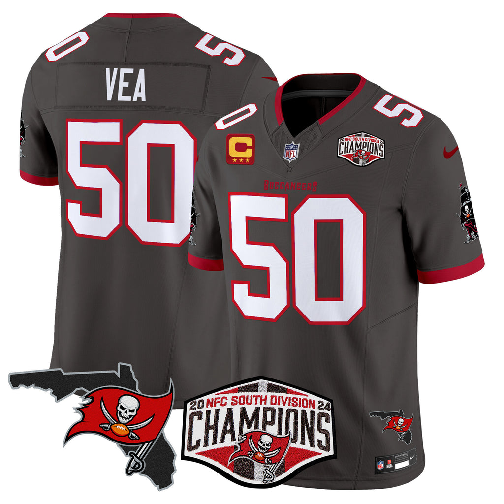 Men's Buccaneers 2024 NFC South Division Champions Patch Vapor Limited Jersey - All Stitched