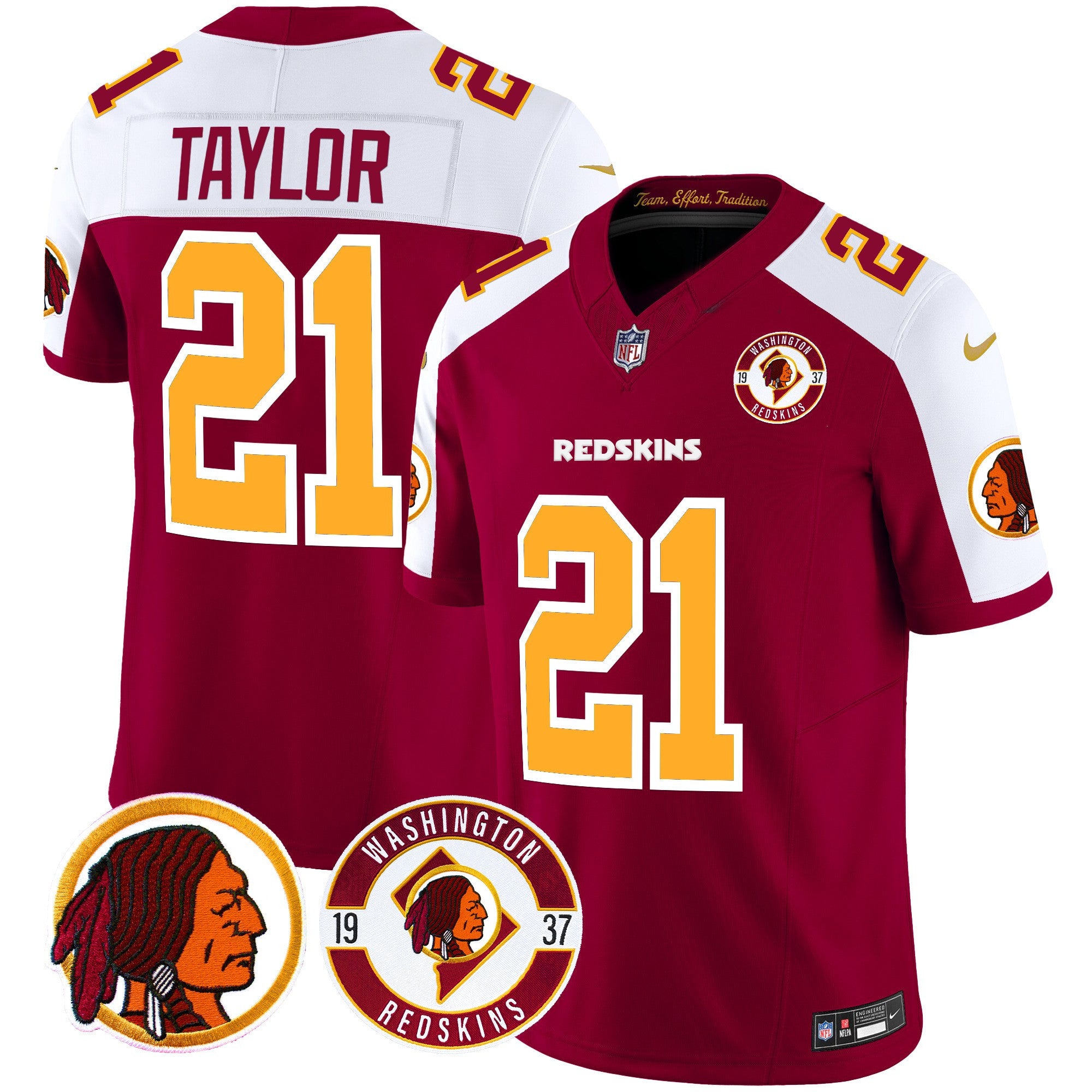 Men's Washington Redskins 2024 Vapor Limited Jersey - Est. 1937 Patch - All Stitched