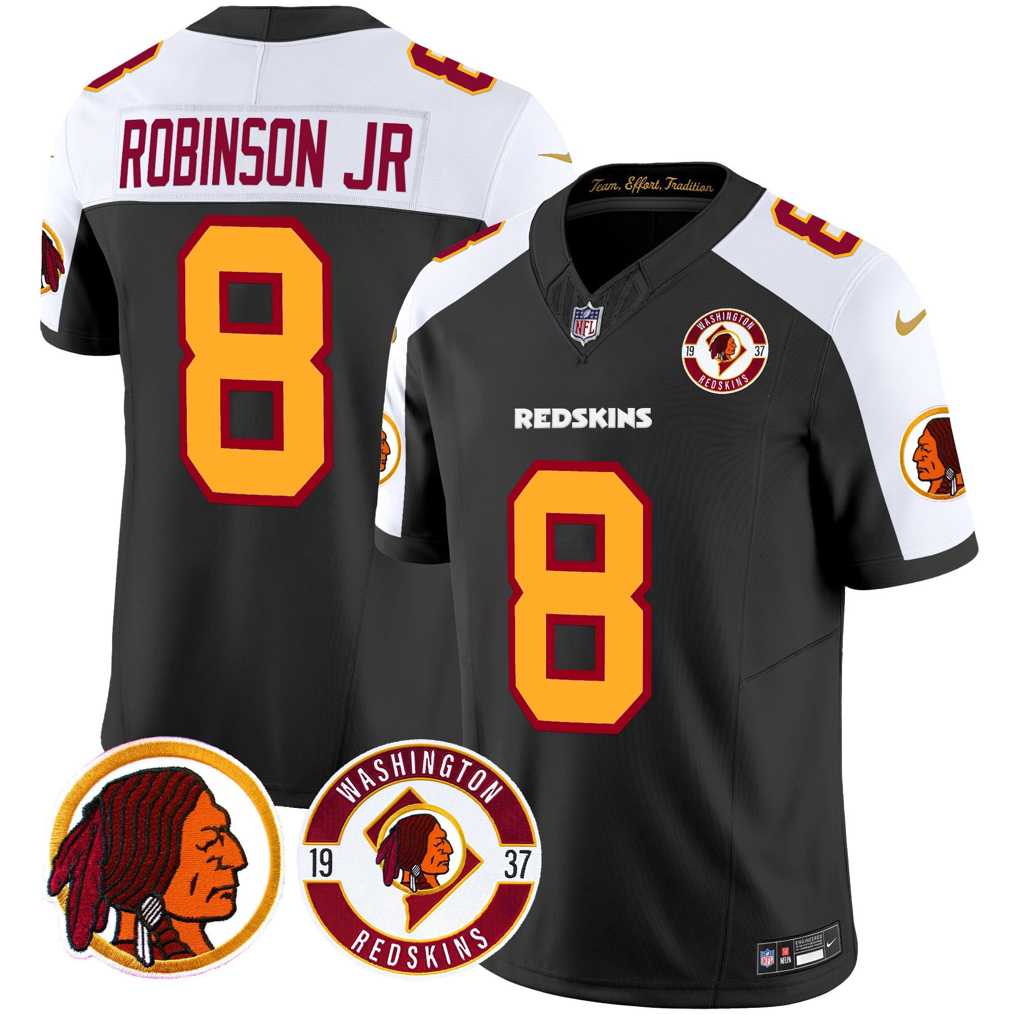 Men's Washington Redskins 2024 Vapor Limited Jersey - Est. 1937 Patch - All Stitched