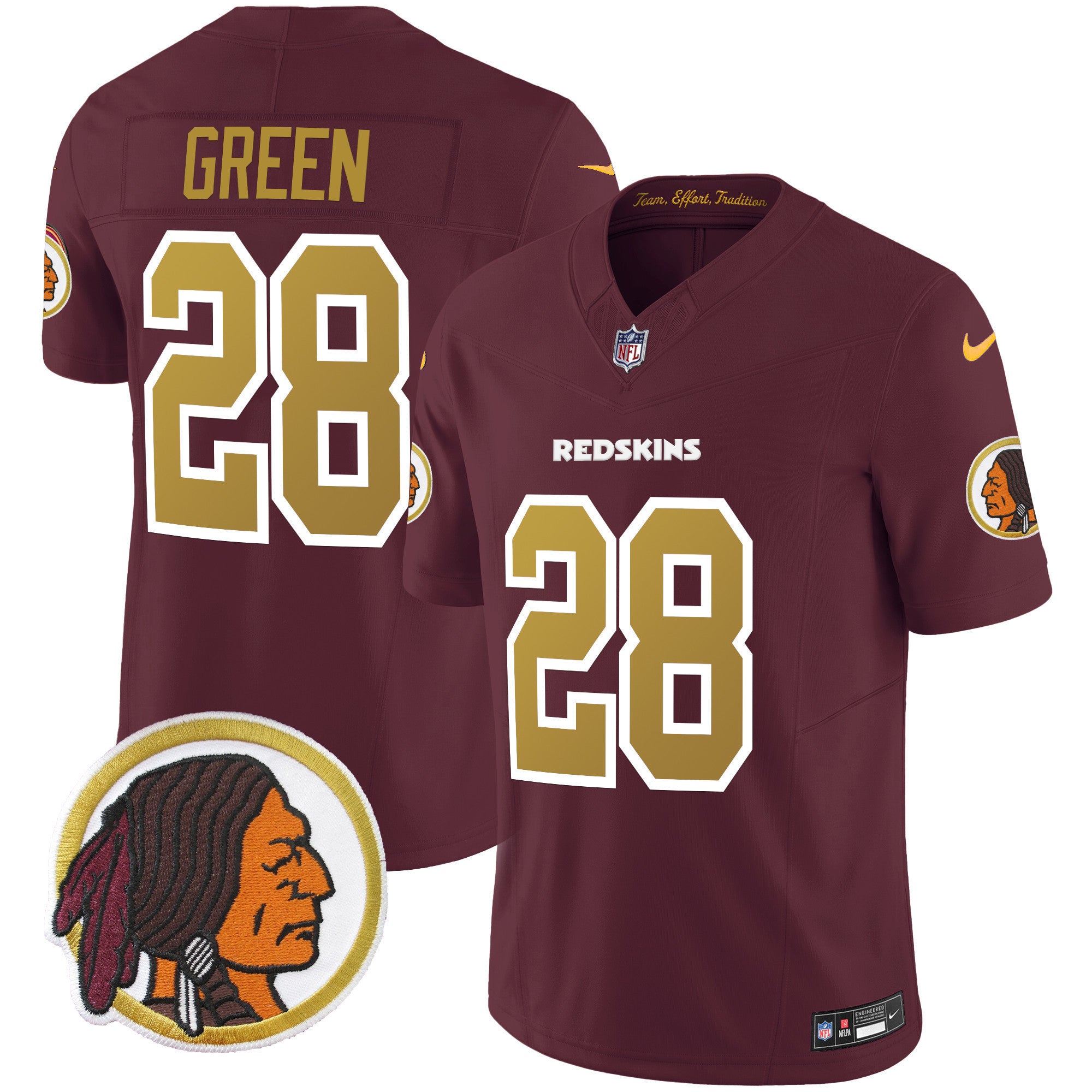 Men's Washington Redskins Throwback Vapor Limited Jersey - All Stitched