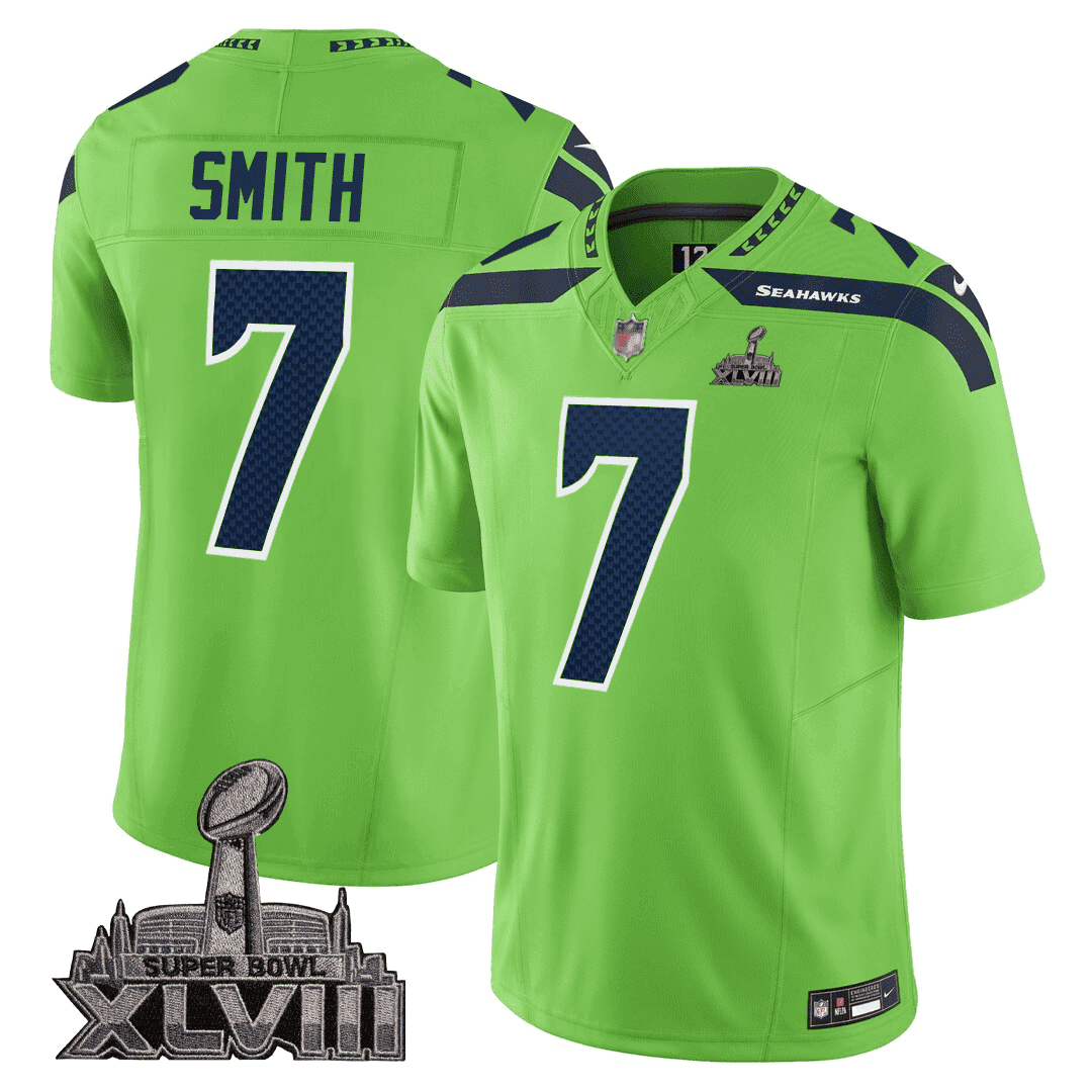 Men's Seattle Seahawks Jersey - SB XLVIII & Washington Home Patch