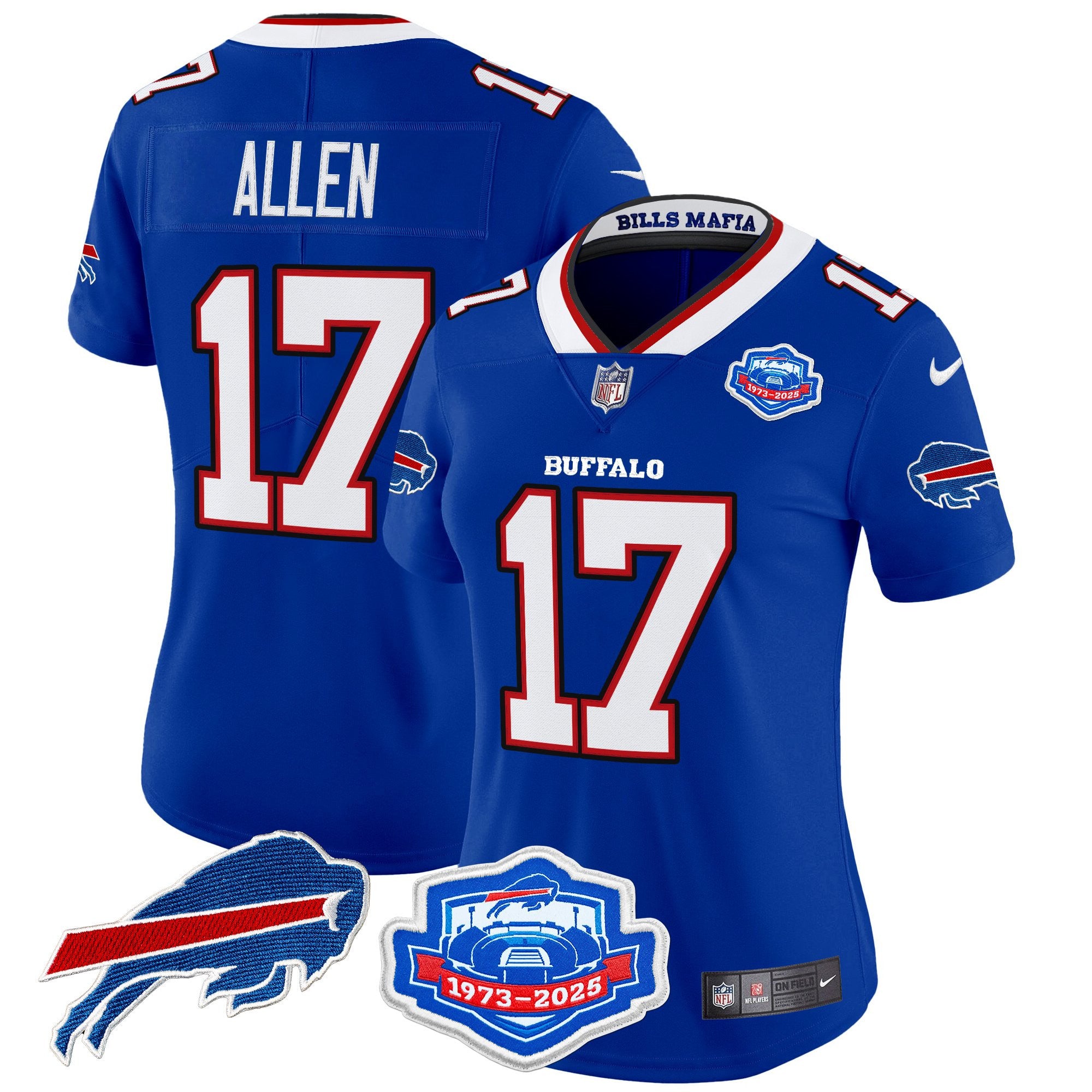 Women's Buffalo Bills 2025 "Rivalries" Vapor Limited Jersey - Farewell Season Patch - All Stitched