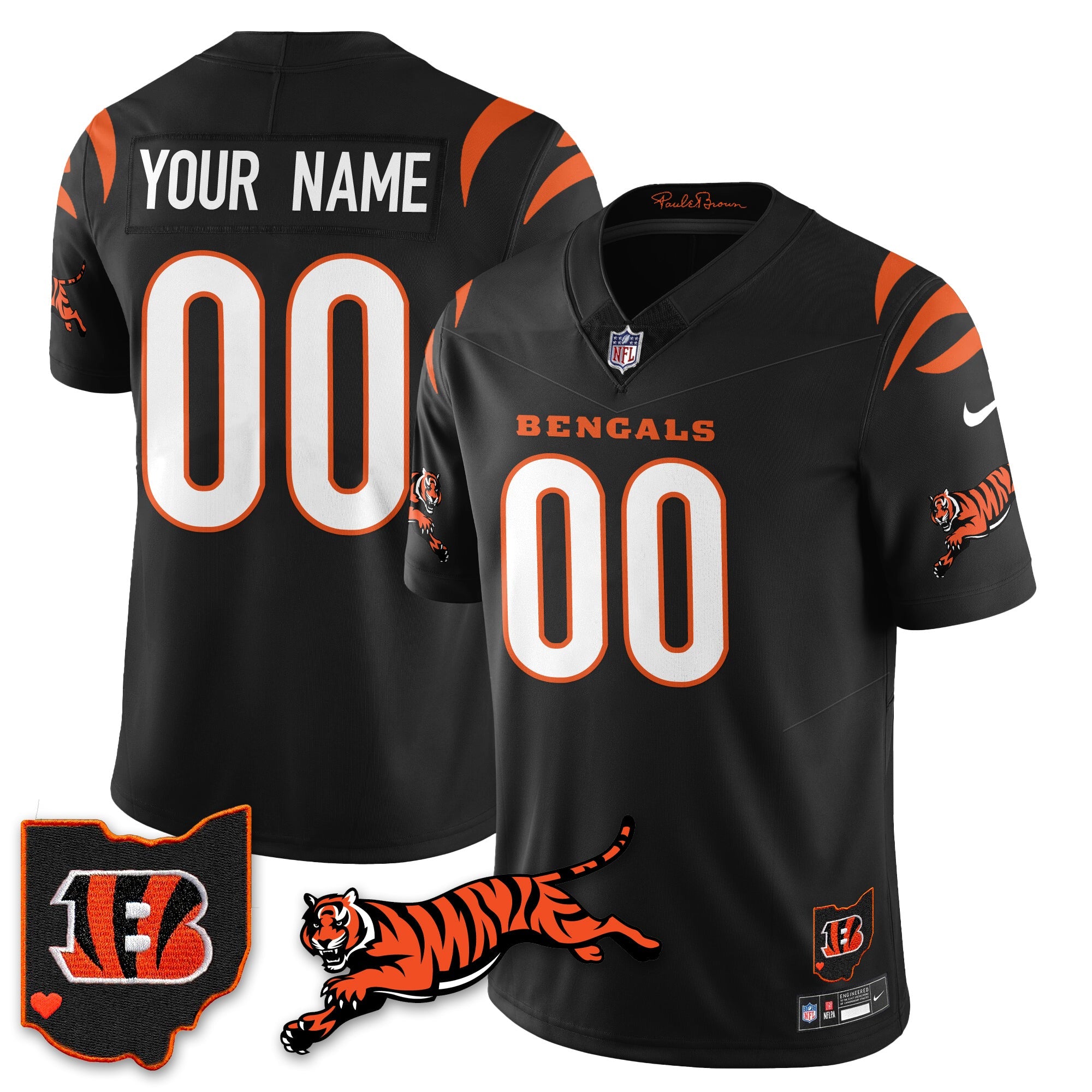 Cincinnati Bengals Vapor F.U.S.E. Limited Custom Jersey - All Stitched