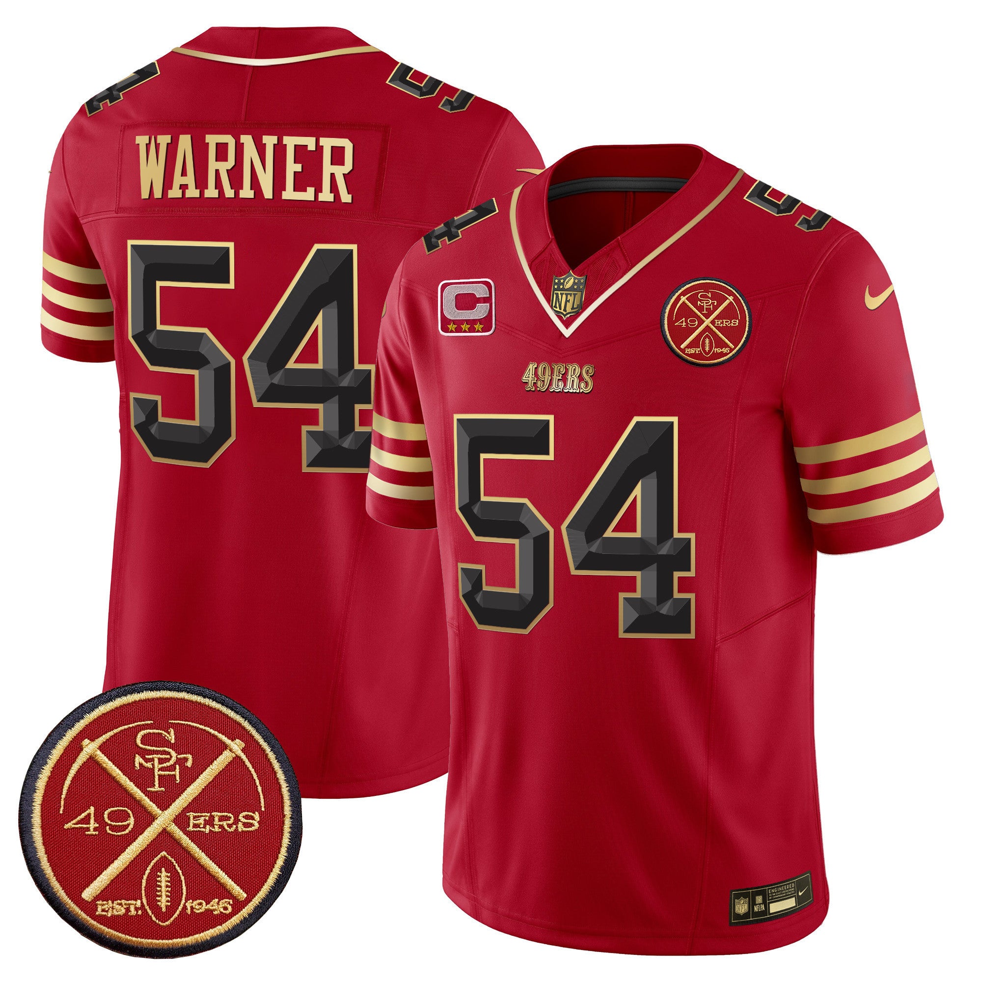 Men's 49ers Est.1946 Patch Vapor Limited Jersey V2 - All Stitched