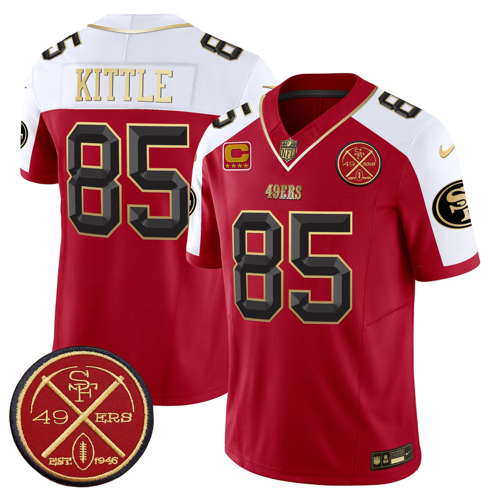 Men's 49ers Est.1946 Patch Vapor Limited Jersey V2 - All Stitched