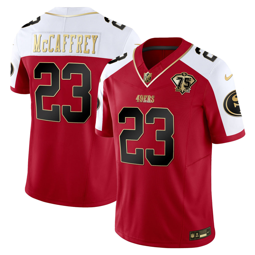 Men's 49ers 2023 Vapor Gold Limited Jersey - All Stitched