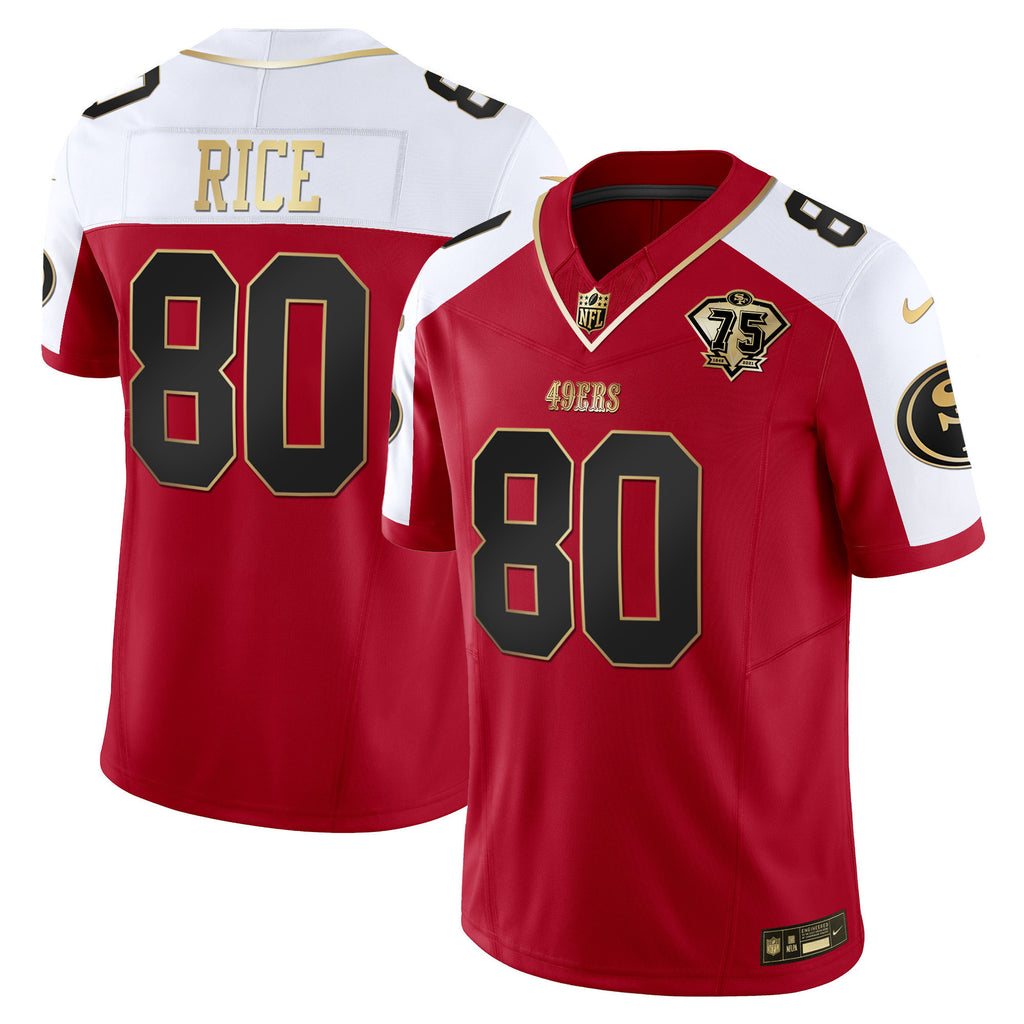 Men's 49ers 2023 Vapor Gold Limited Jersey - All Stitched