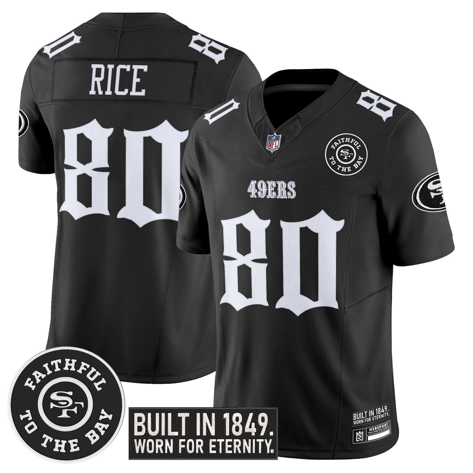 Men's San Francisco 49ers 'Fog City Gothic Edition' Vapor Limited Jersey - All Stitched