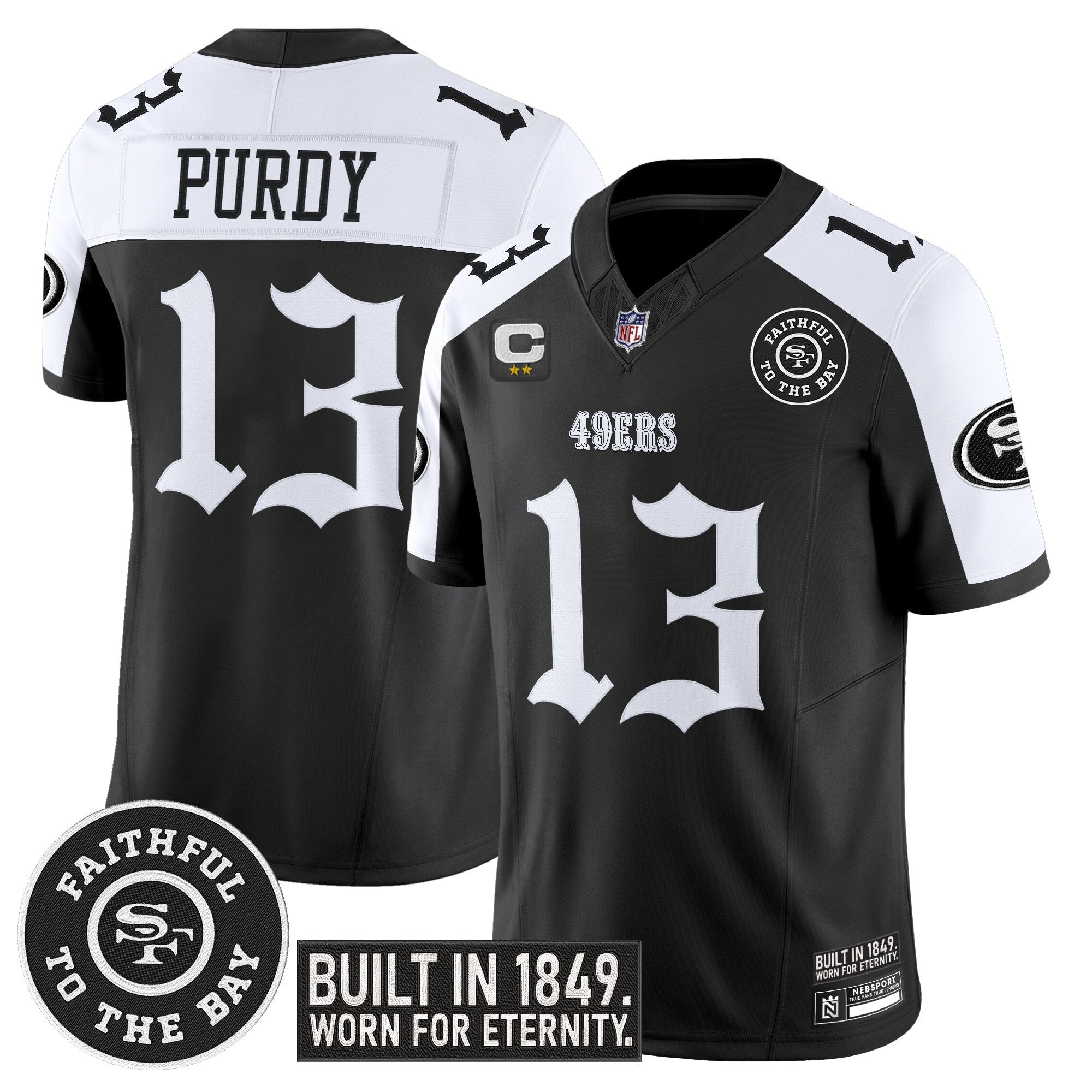 Men's San Francisco 49ers 'Fog City Gothic Edition' Vapor Limited Jersey - All Stitched