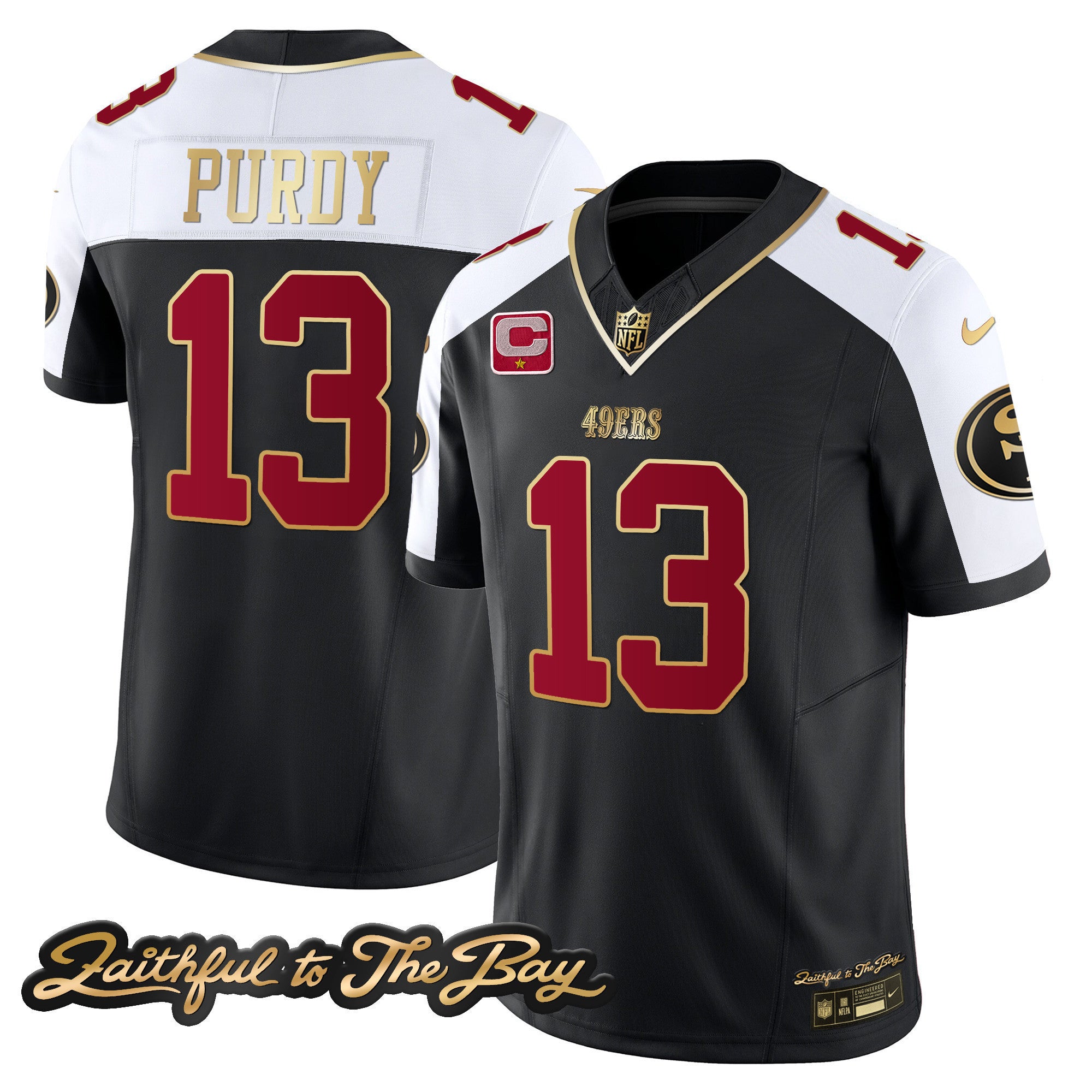 Men's 49ers Faithful To The Bay Patch Vapor Limited Jersey V3 - All Stitched