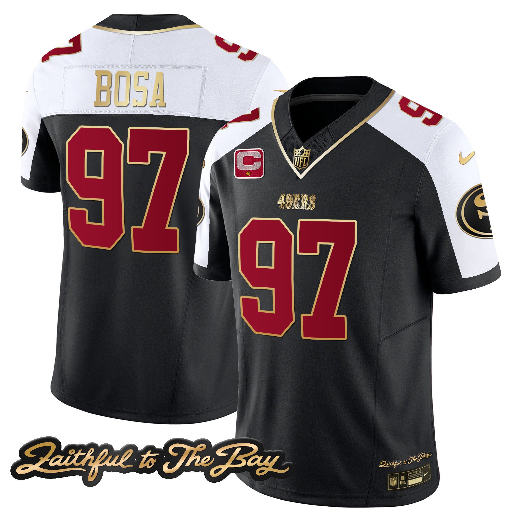 Men's 49ers Faithful To The Bay Patch Vapor Limited Jersey V3 - All Stitched